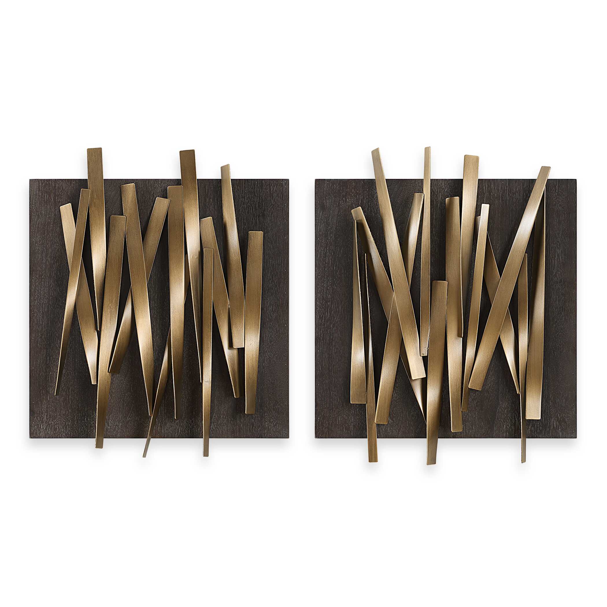 Uttermost Crosshatch Metal Wall Decor Set/2