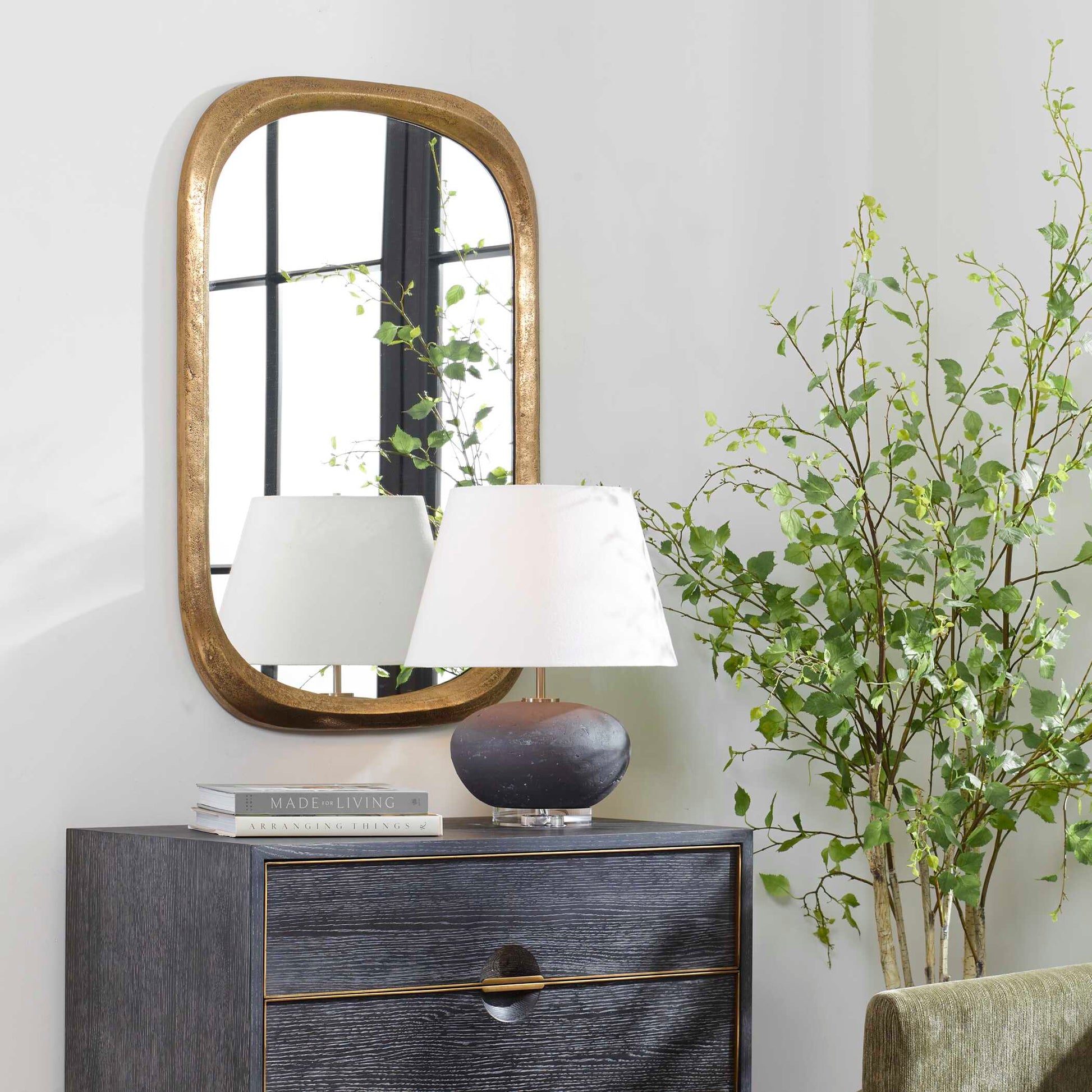 Uttermost Malone Brass Mirror