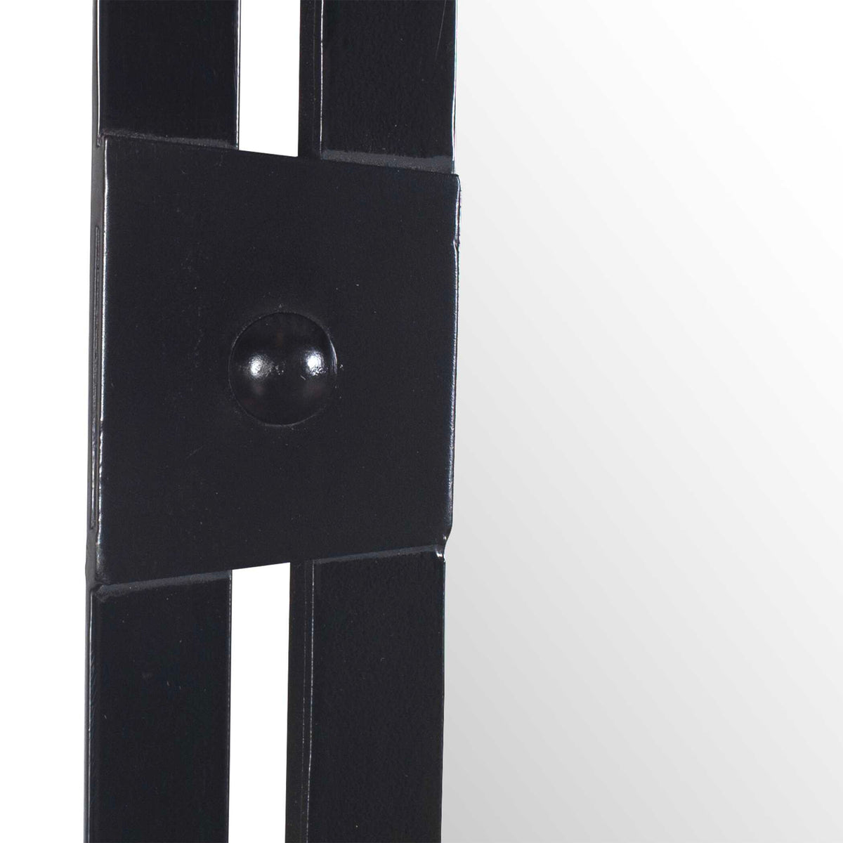 Kinvara Round Black Iron Wall Mirror