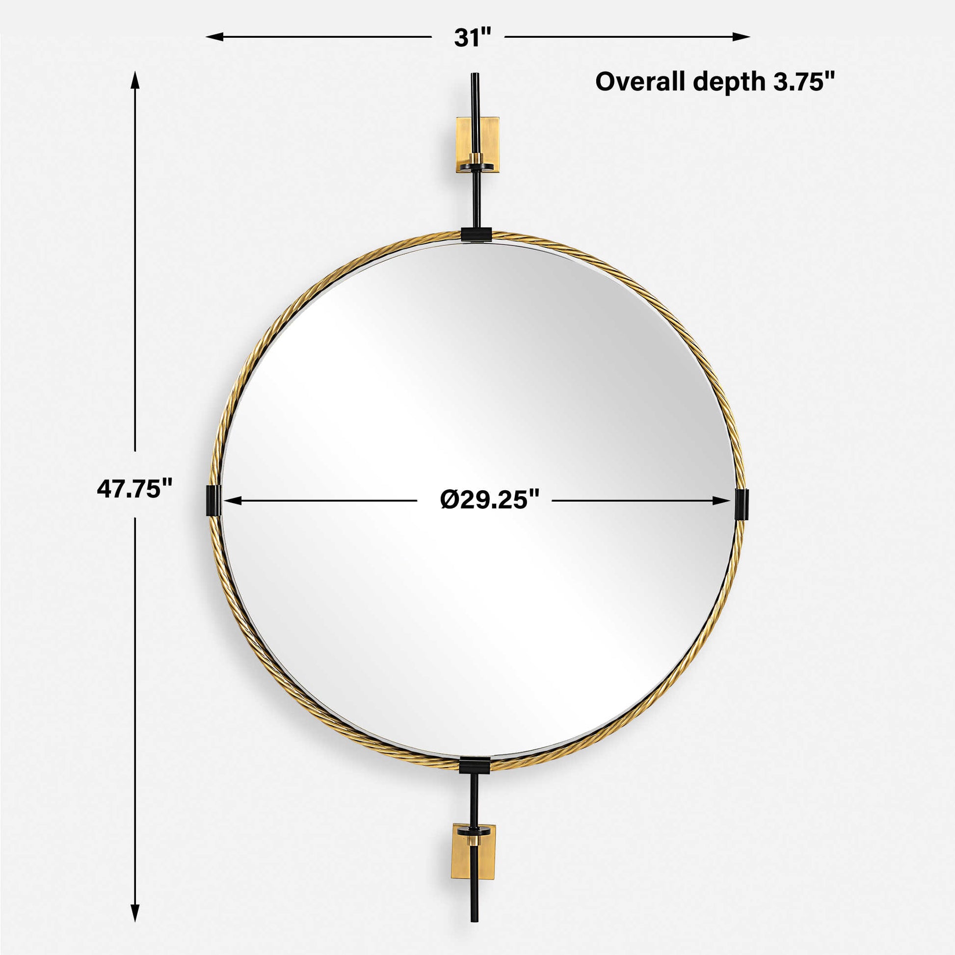 Uttermost Guardrail Round Mirror