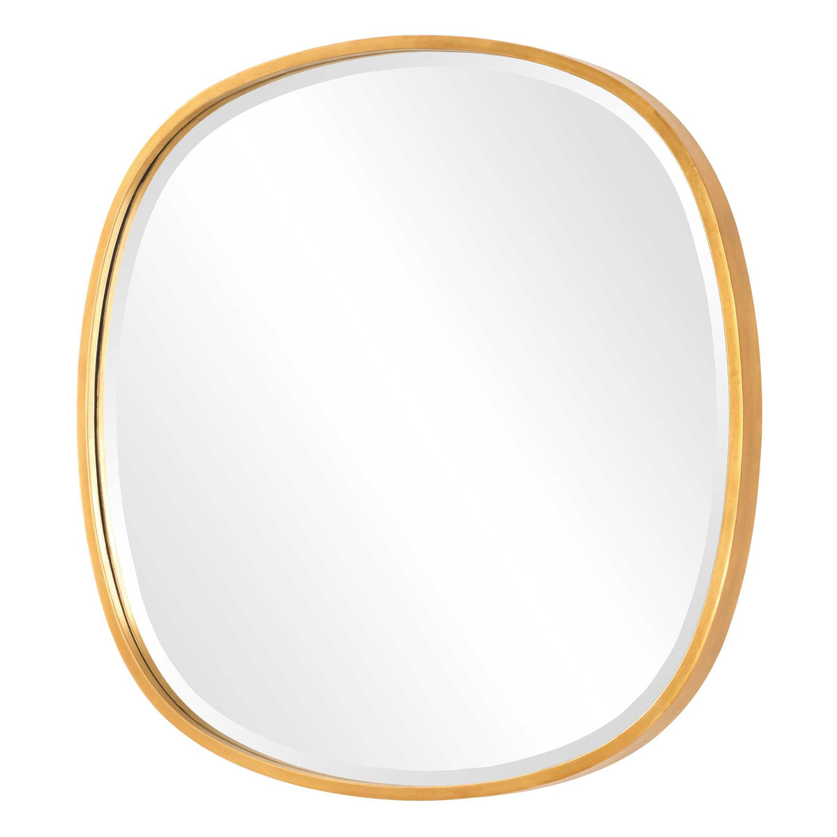 Leandro Round Gold Iron Wall Mirror