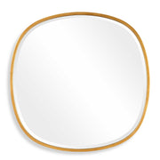 Leandro Round Gold Iron Wall Mirror