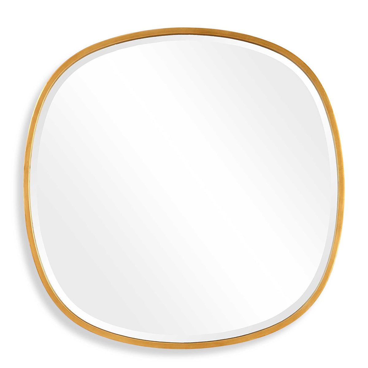Leandro Round Gold Iron Wall Mirror