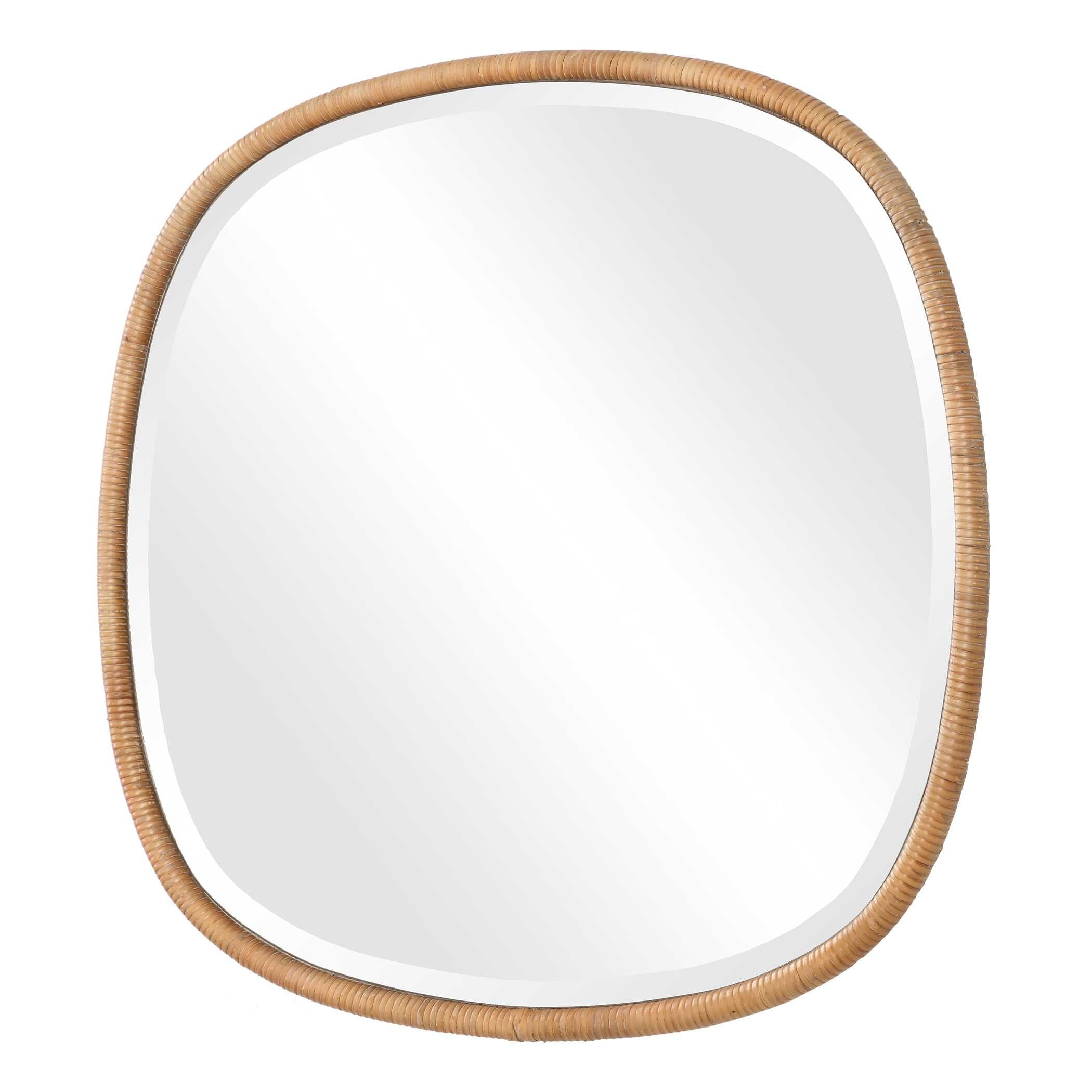 Montclair Round Natural Rattan Wall Mirror