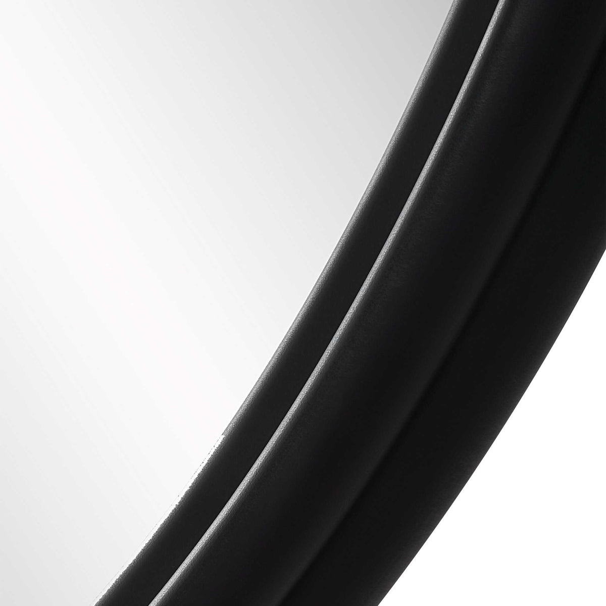 Ombra Round Matte Black Wall Mirror
