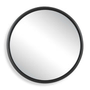 Ombra Round Matte Black Wall Mirror