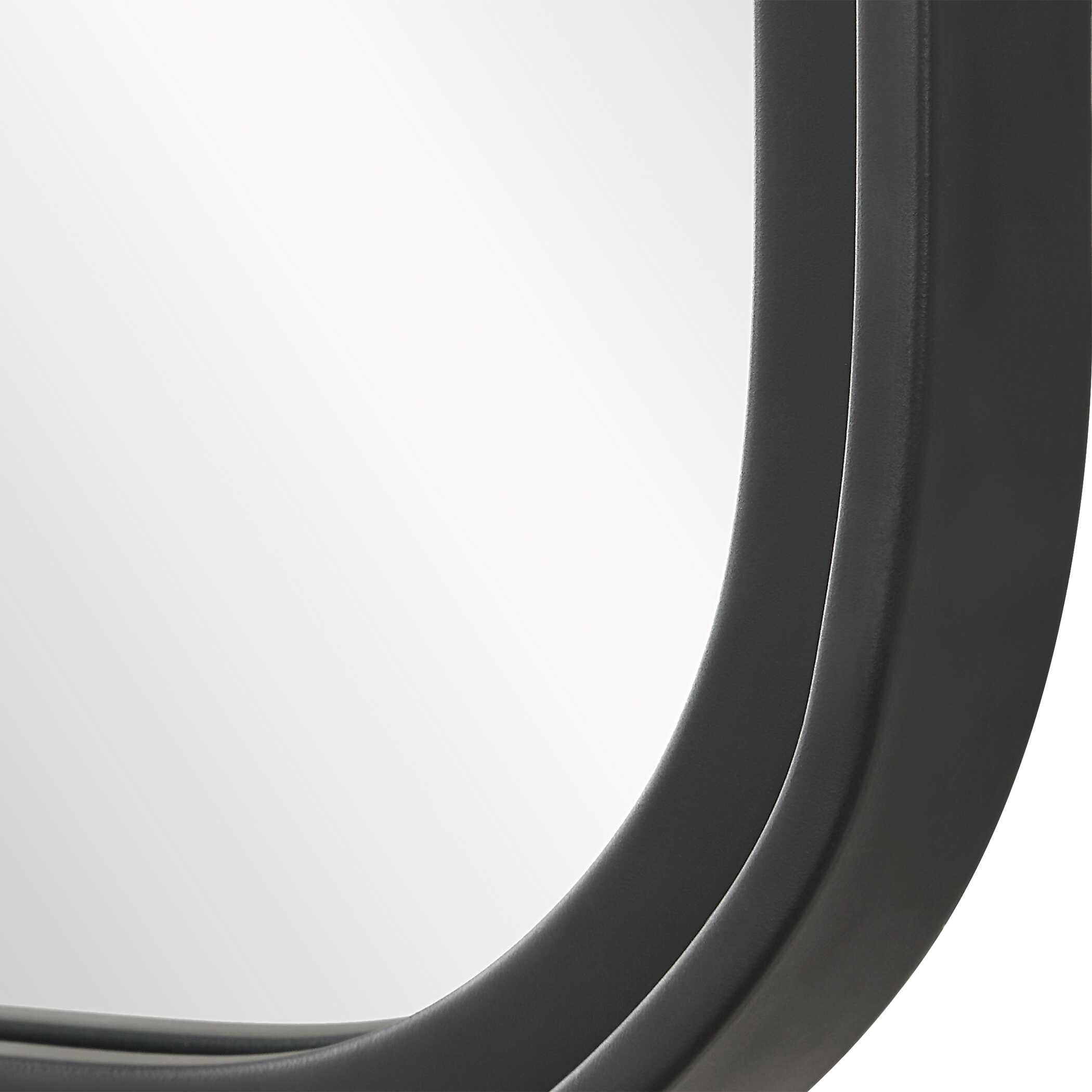 Perrine Rectangular Matte Black Wall Mirror