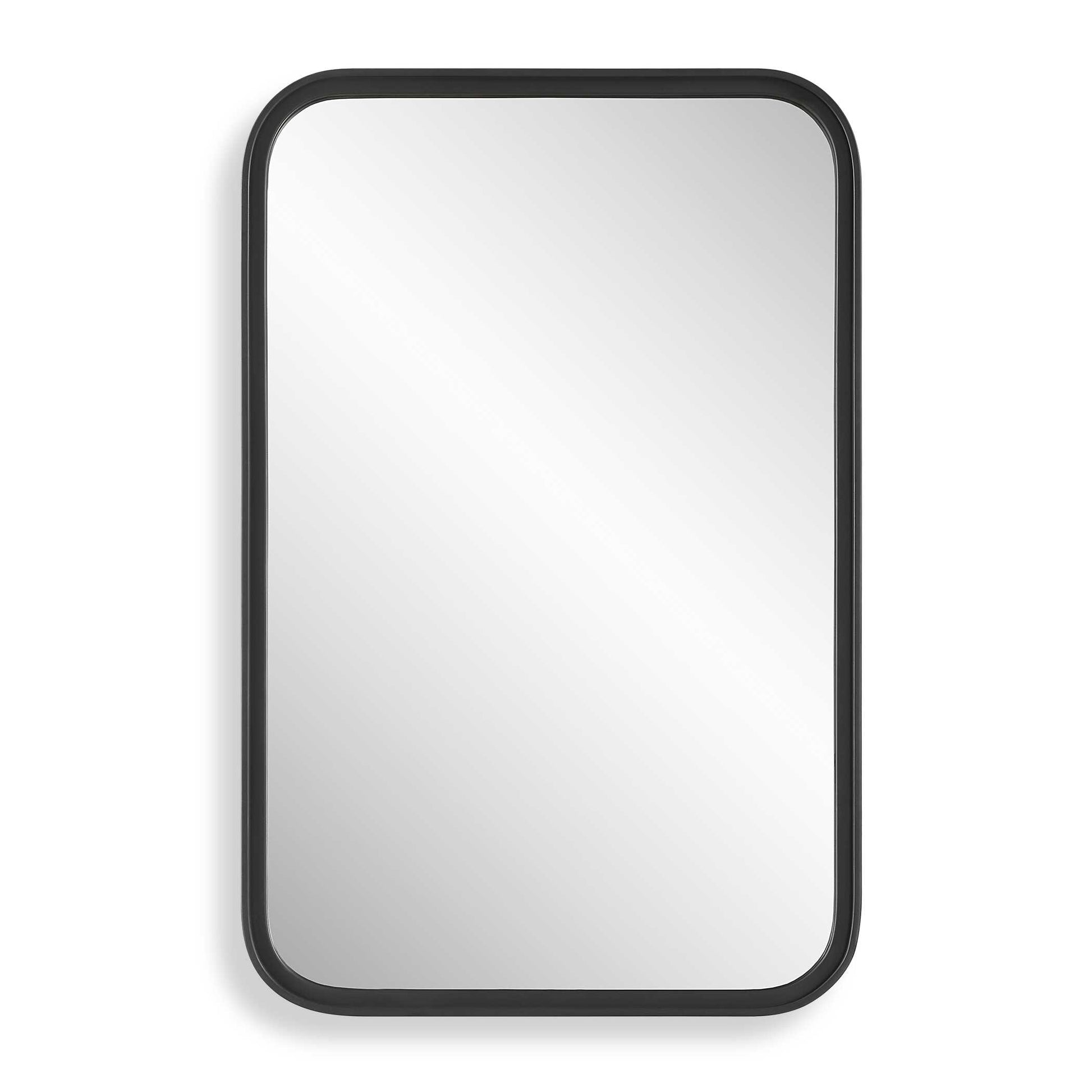 Perrine Rectangular Matte Black Wall Mirror