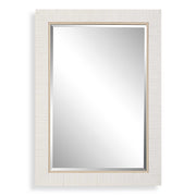 Nerissa Round White Rattan Wall Mirror