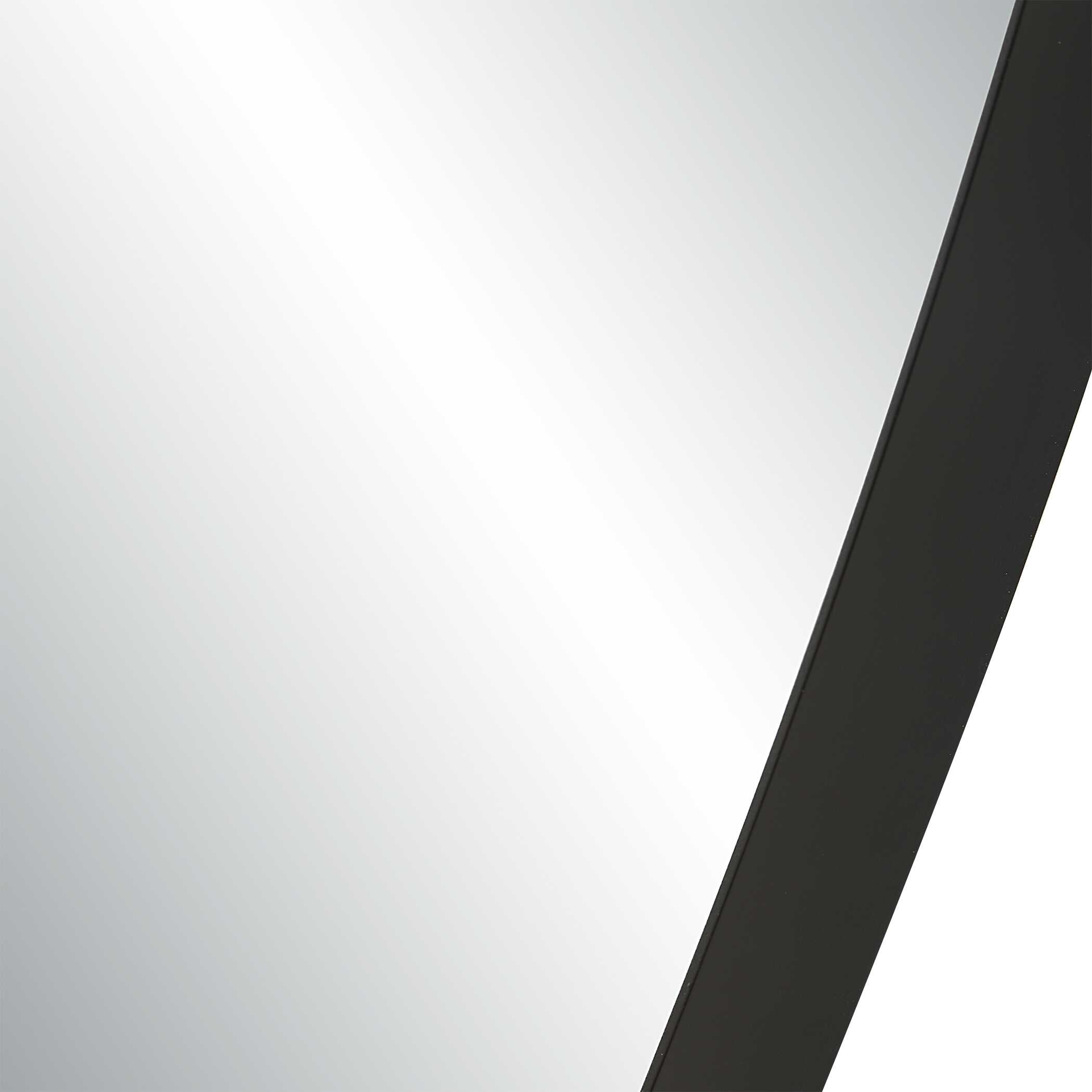 Quillon Matte Black Iron Wall Mirror
