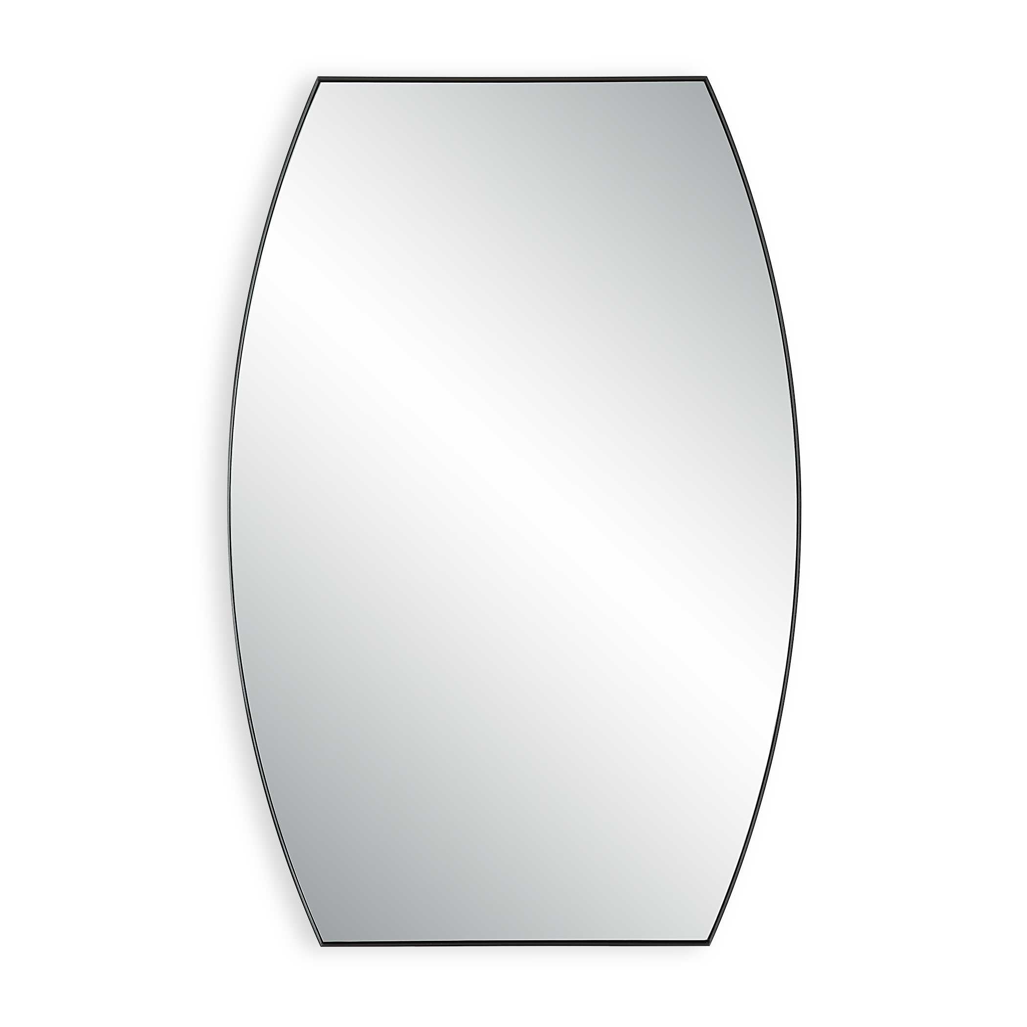 Quillon Matte Black Iron Wall Mirror