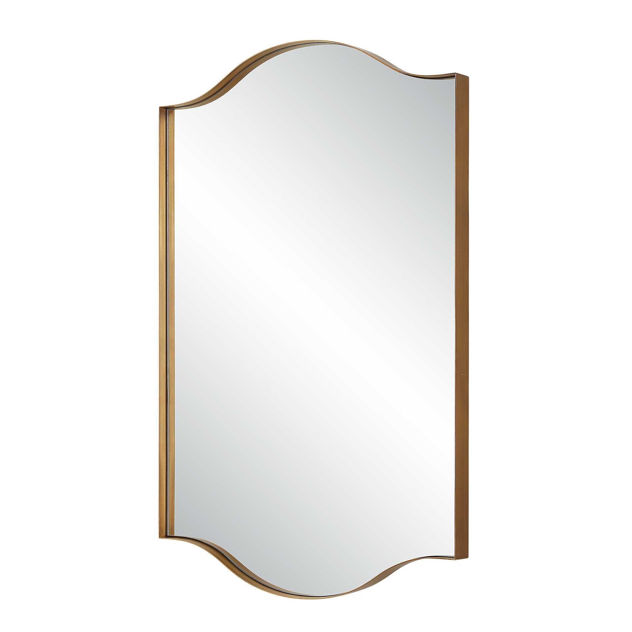 Rothbury Arched Gold Iron Wall Mirror