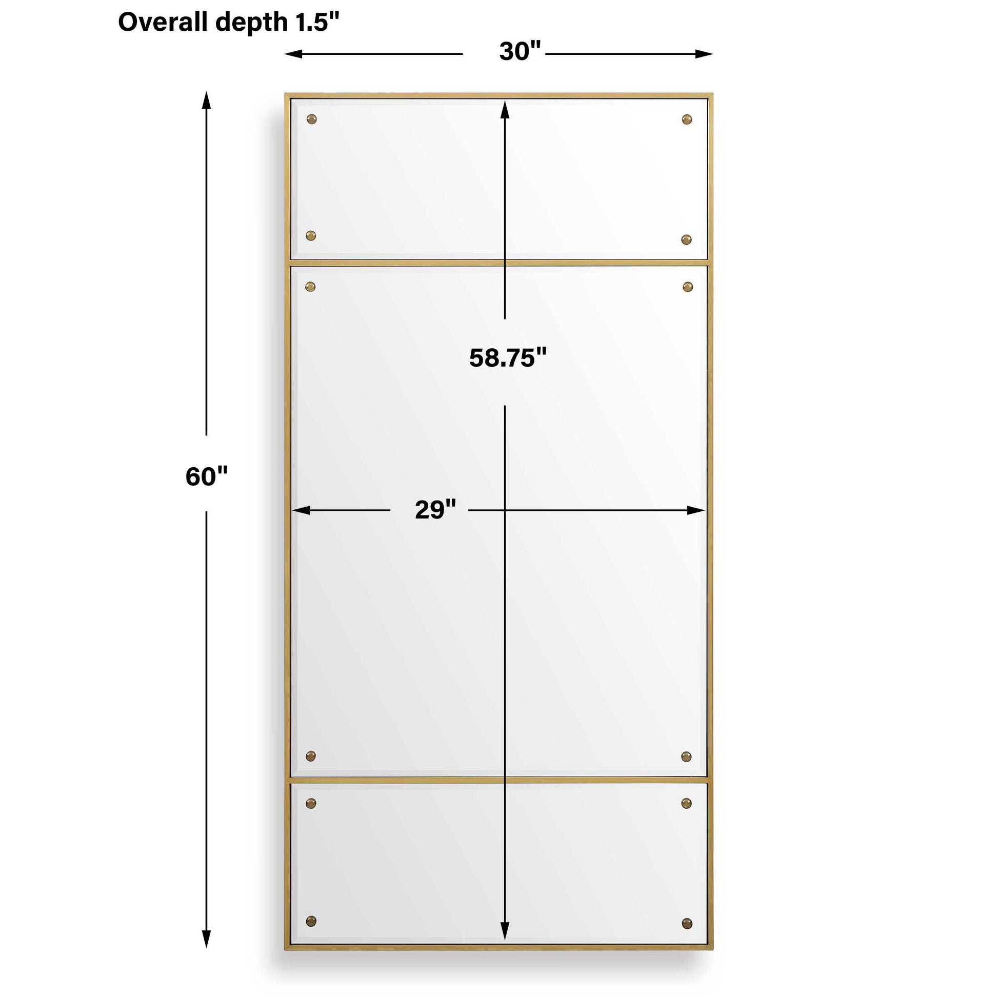 Uttermost Wrenton Brass Rectangular Mirror