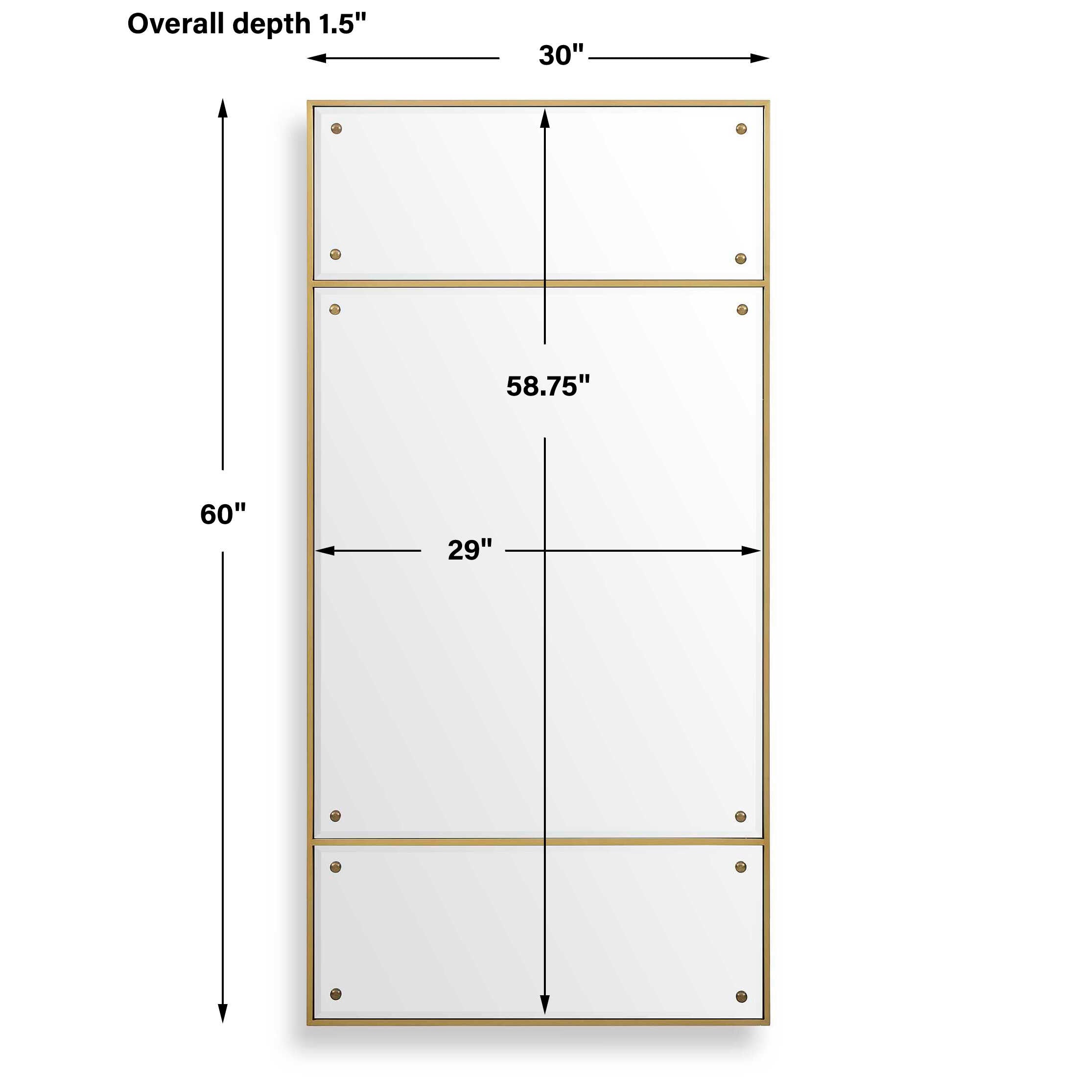 Uttermost Wrenton Brass Rectangular Mirror