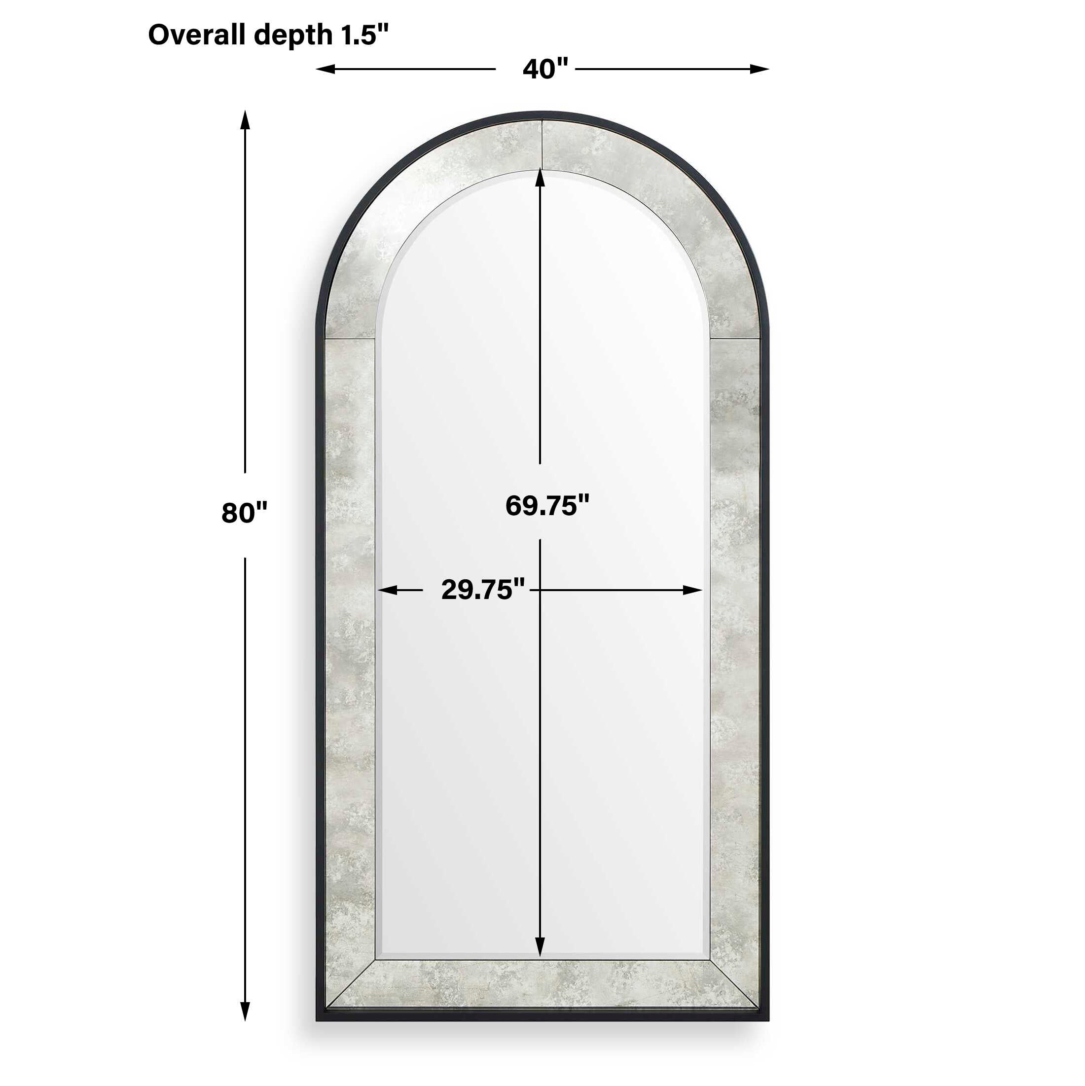 Uttermost Marlowe Antique Arch Mirror