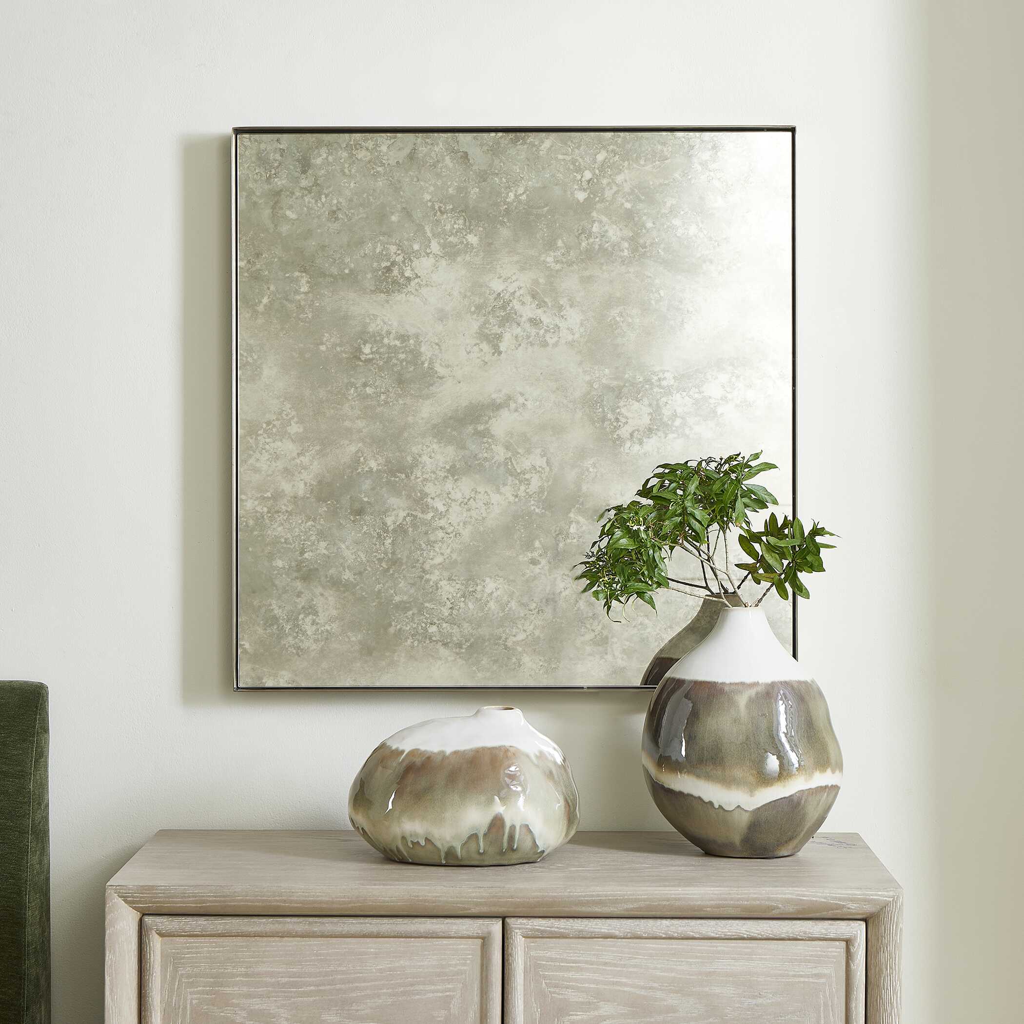 Uttermost Fredric Square Antique Mirror
