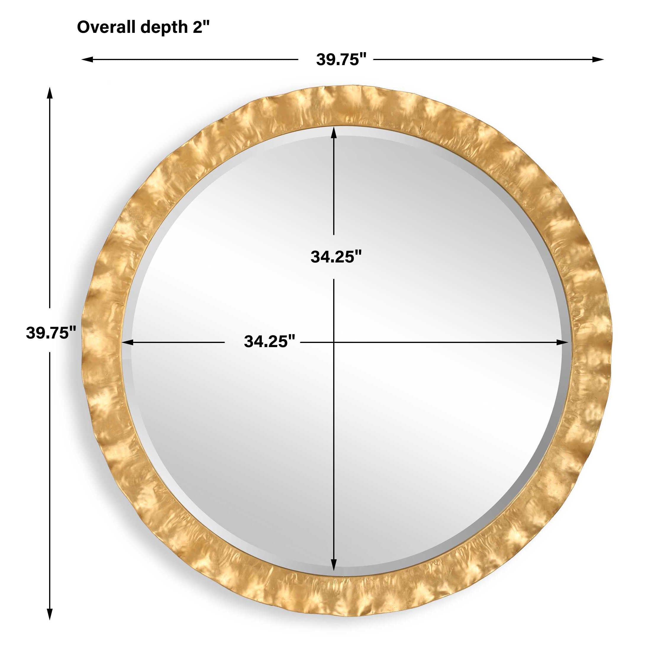 Uttermost Haya Round Gold Mirror