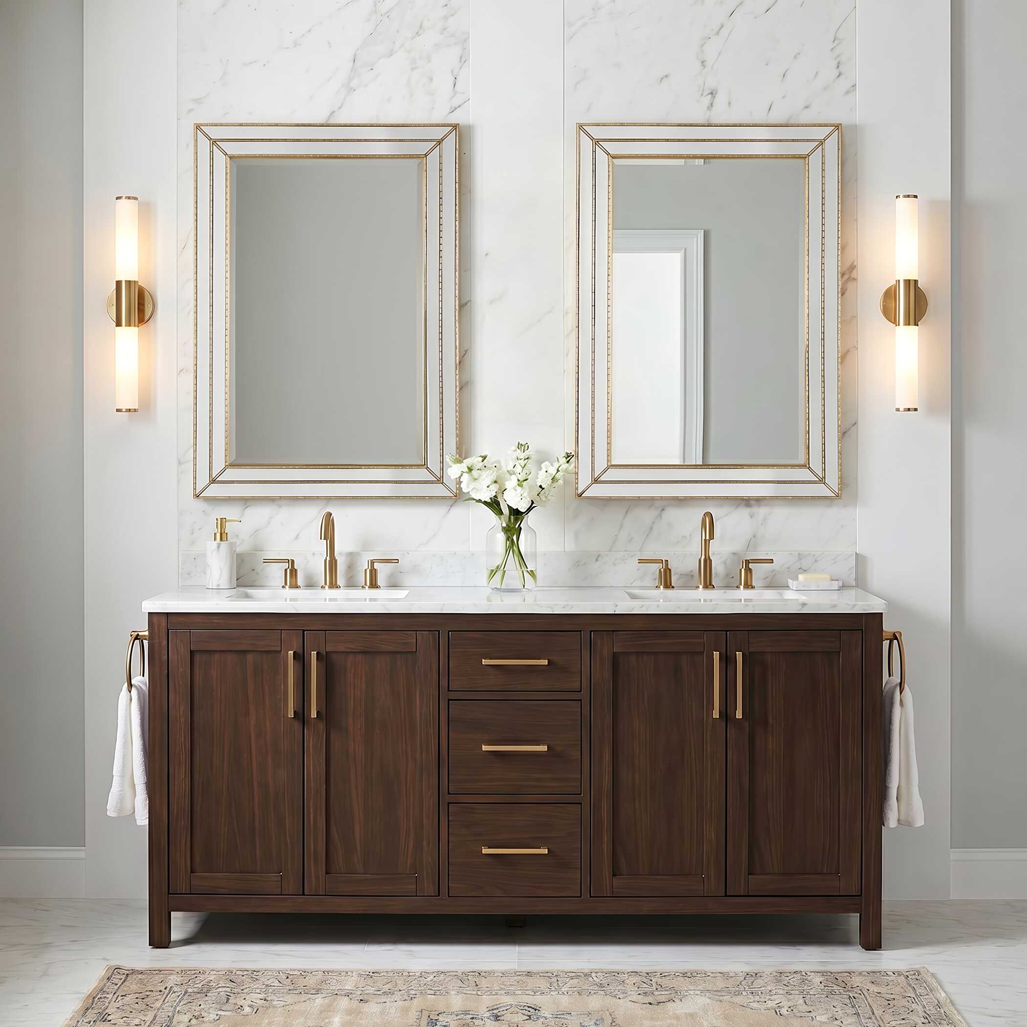 Tamsin Gold Wall Mirror