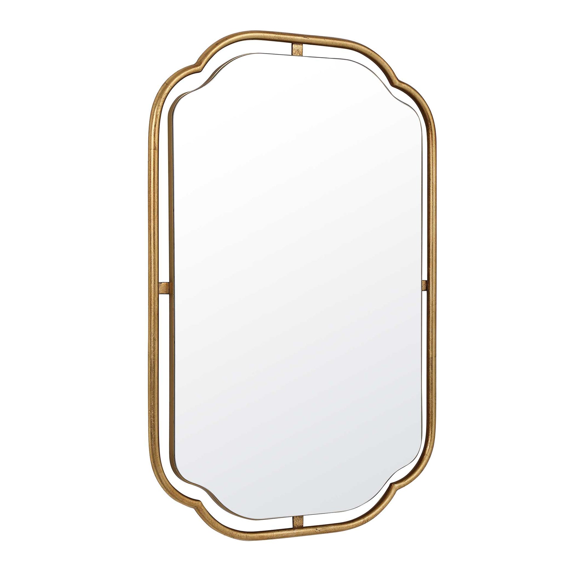 Winslow Round Gold Iron Wall Mirror