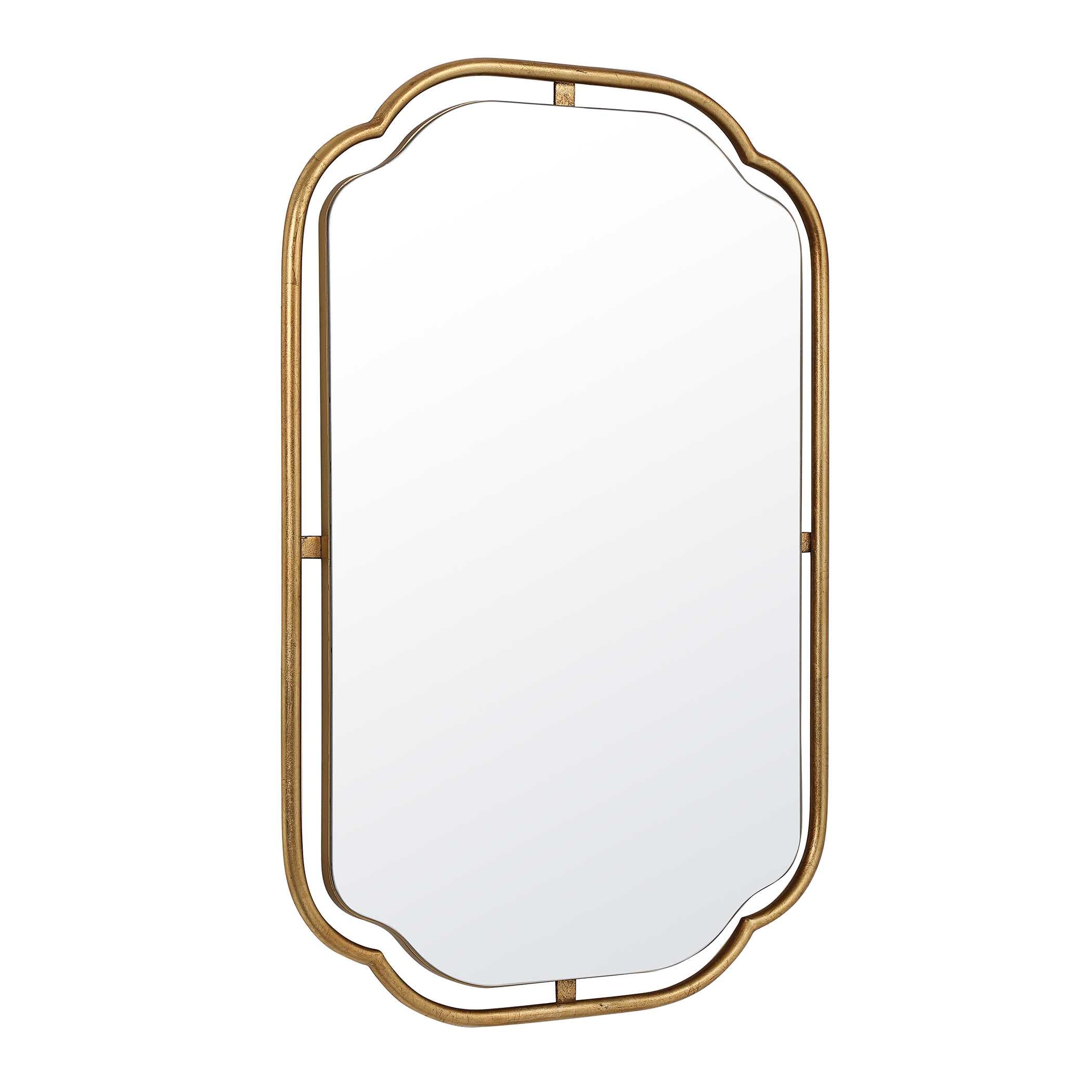 Winslow Round Gold Iron Wall Mirror