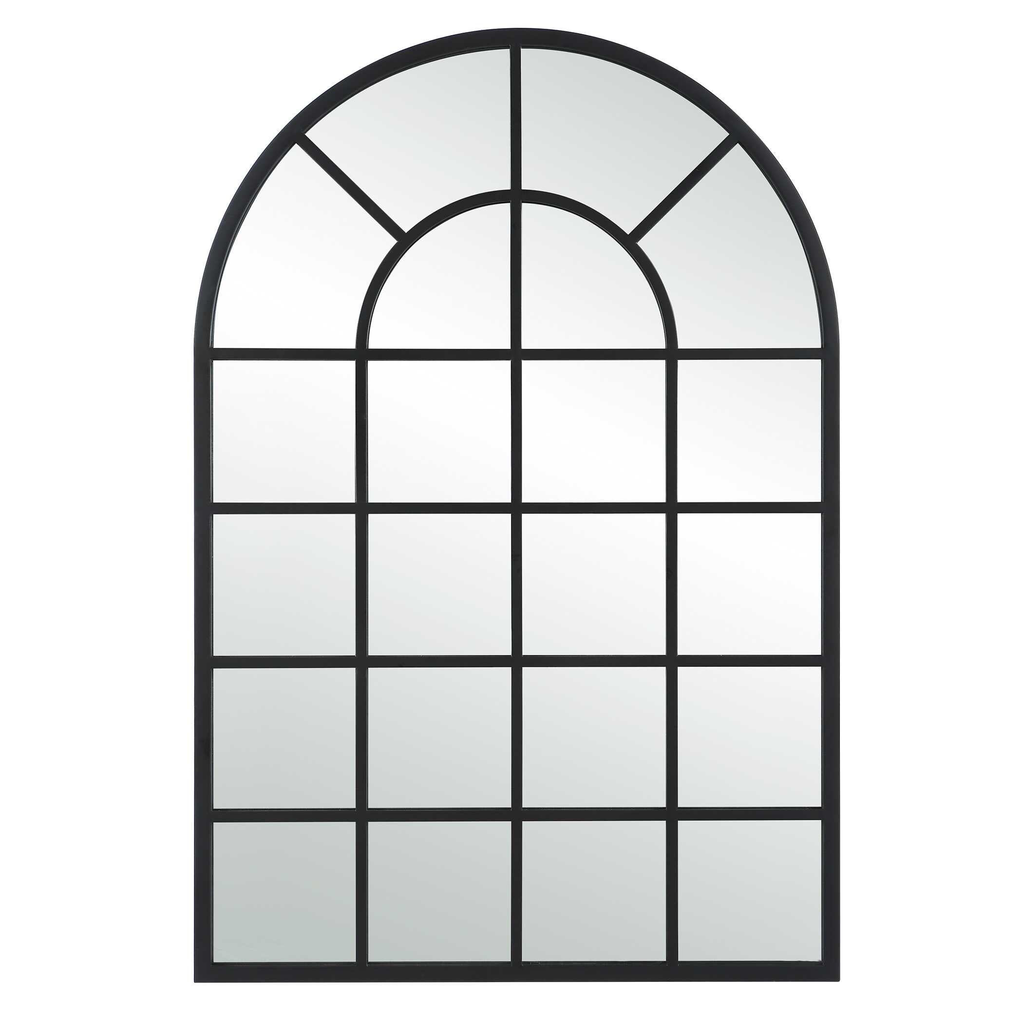 Xanthe Arched Matte Black Wall Mirror