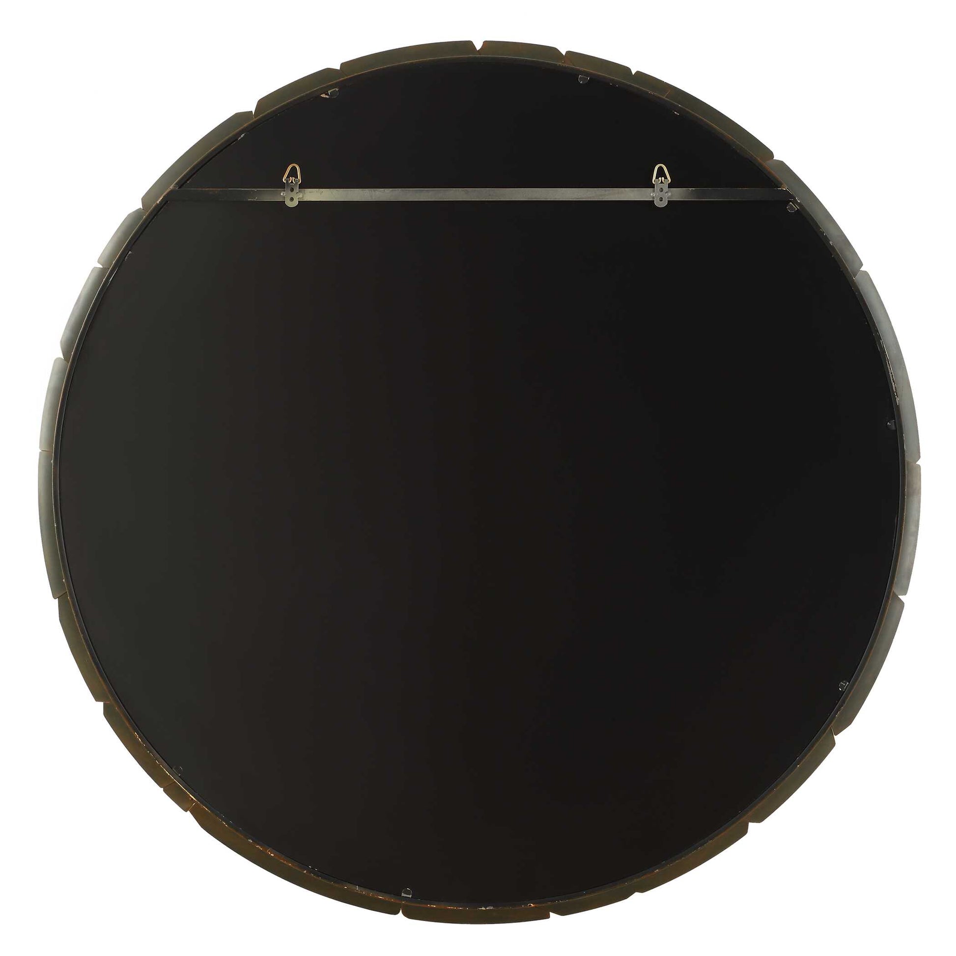Uttermost Auger Amber Glass Round Mirror