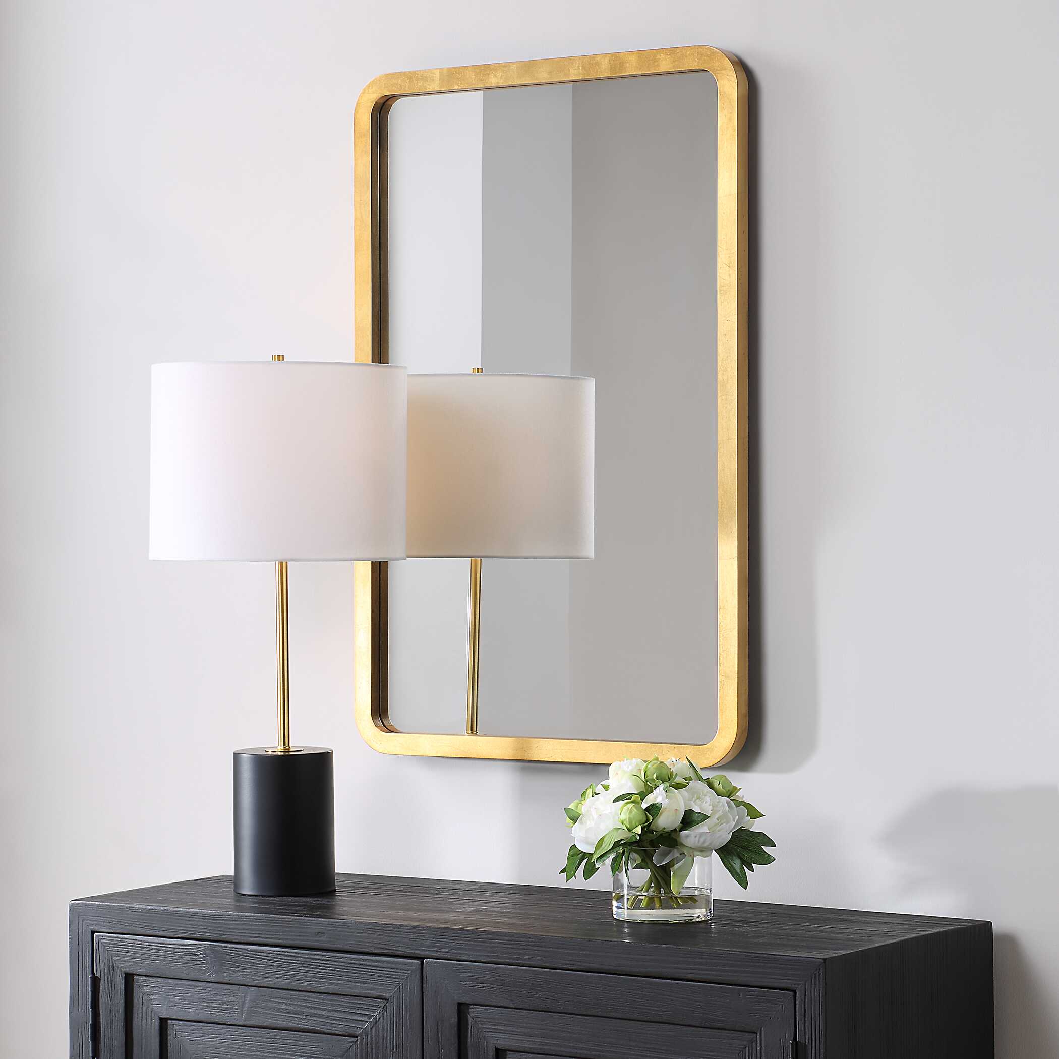 Sabino Round Gold Wall Mirror