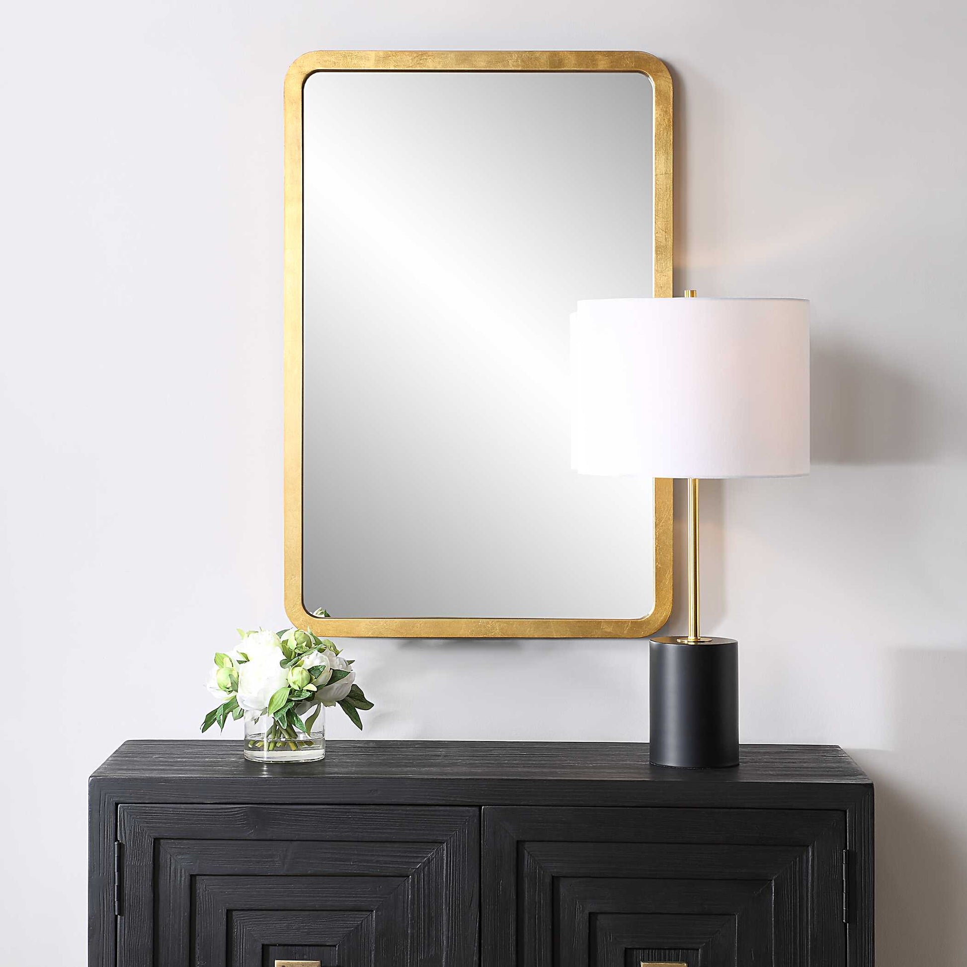 Sabino Round Gold Wall Mirror