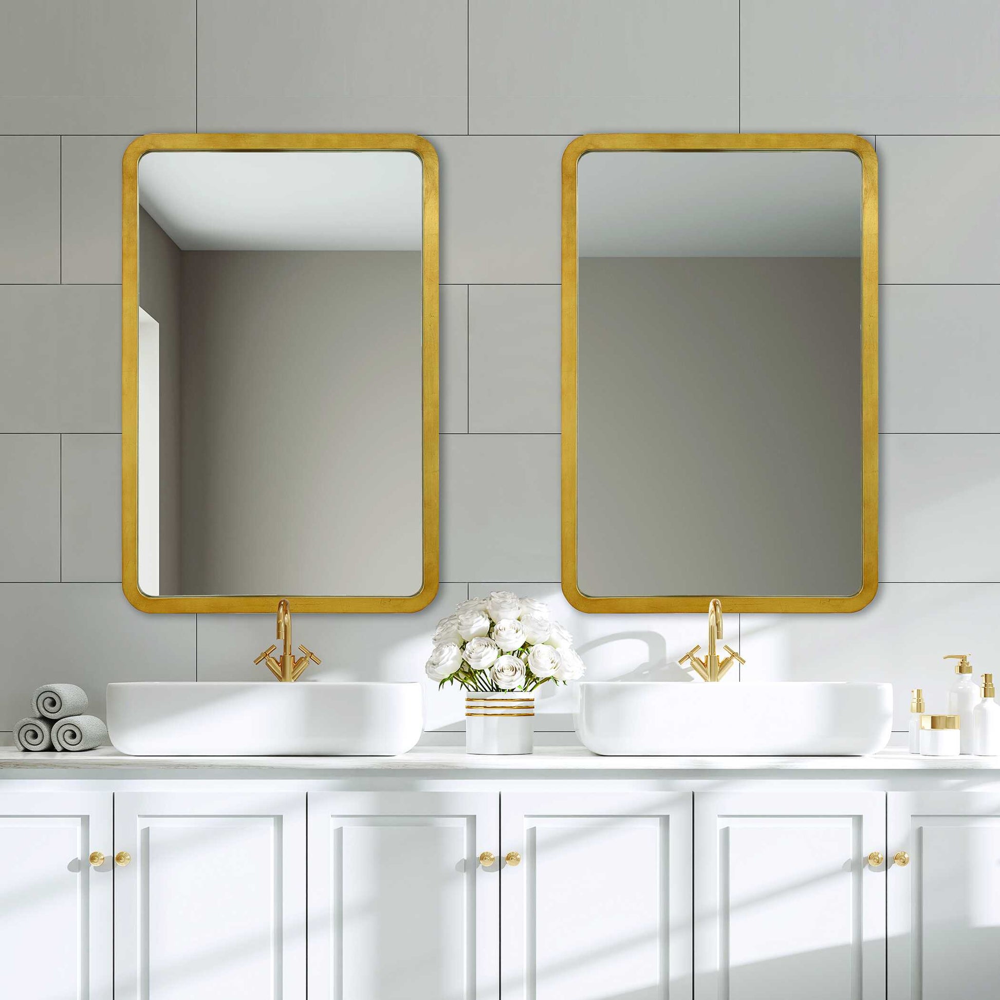 Sabino Round Gold Wall Mirror