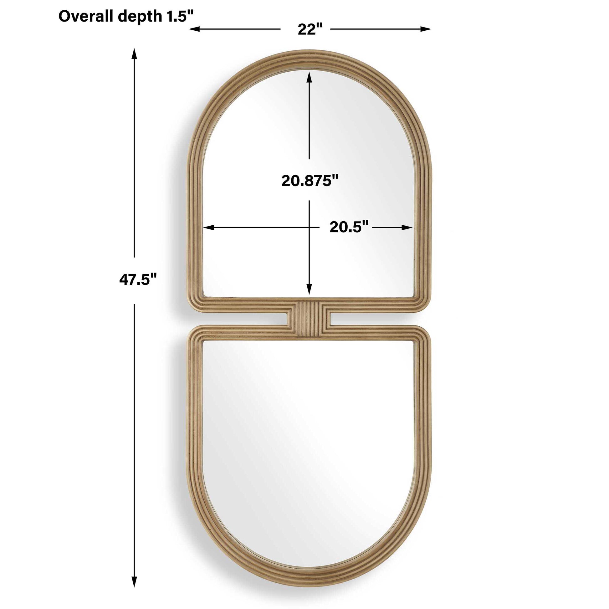 Uttermost Jacques Art Deco Gold Mirror