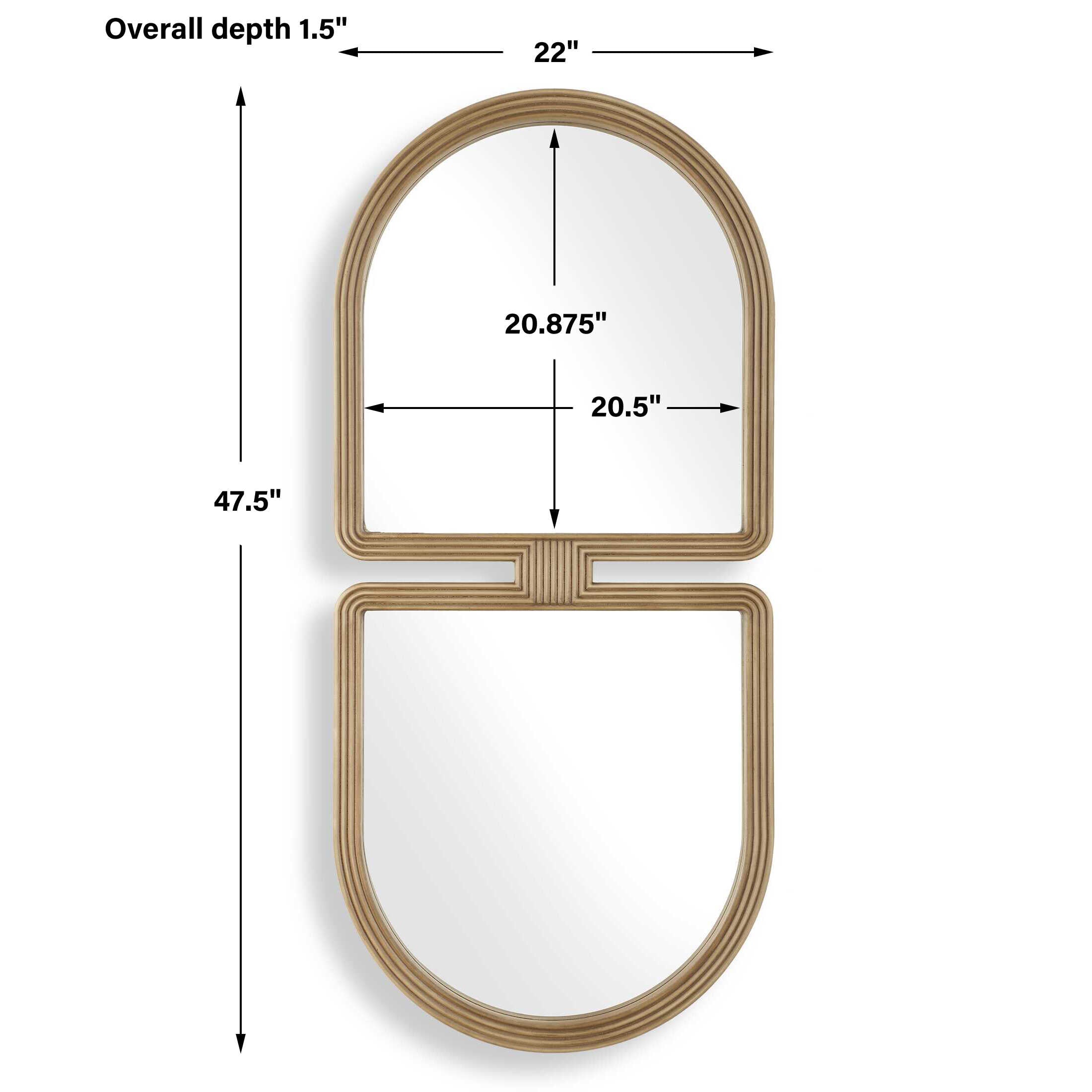 Uttermost Jacques Art Deco Gold Mirror