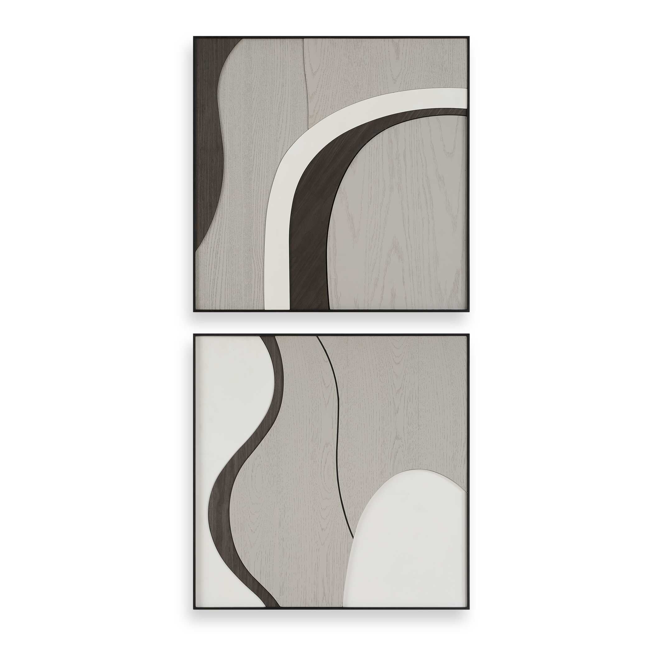 Uttermost Joel Modern Wood Wall Art Set/2