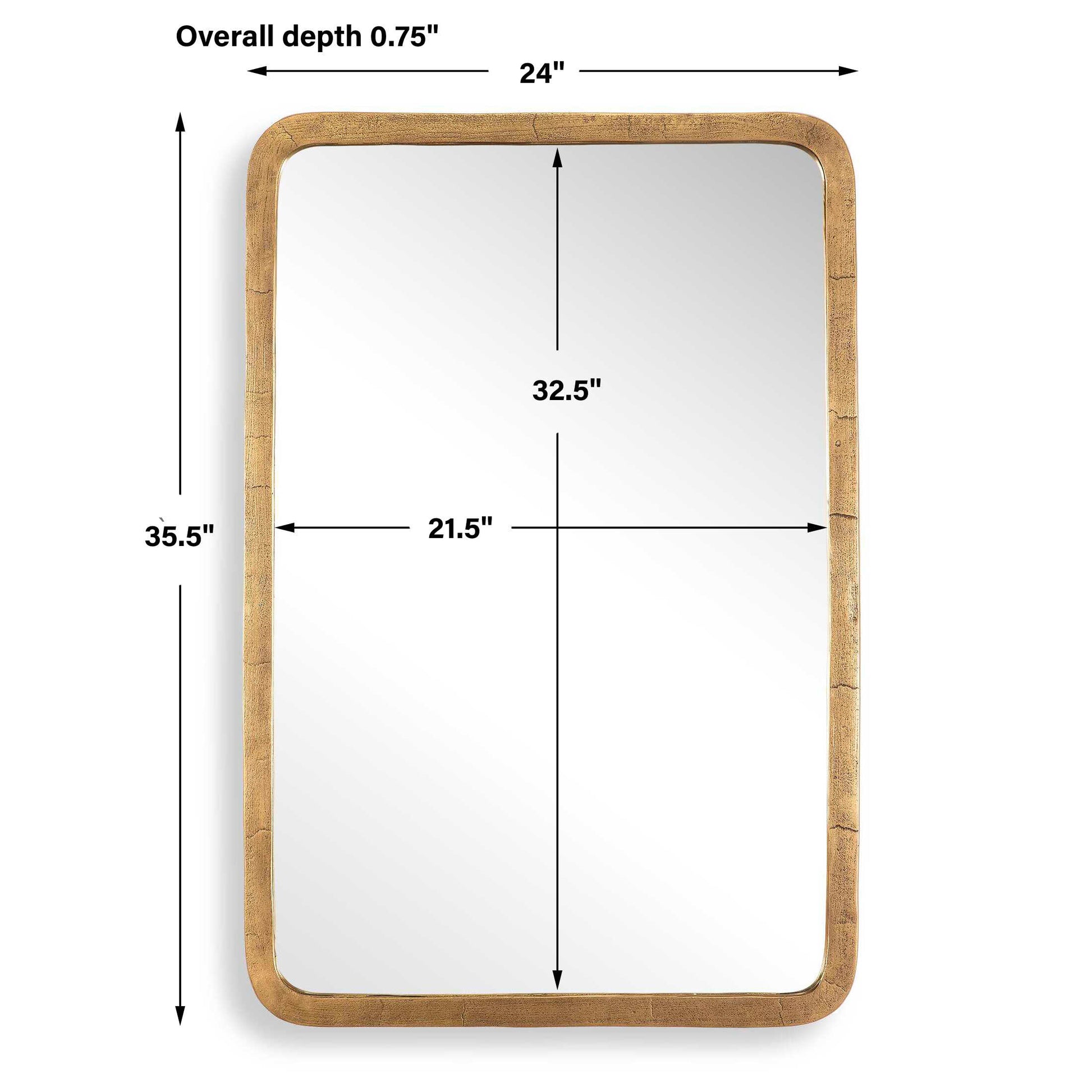 Uttermost Vestry Antique Brass Mirror