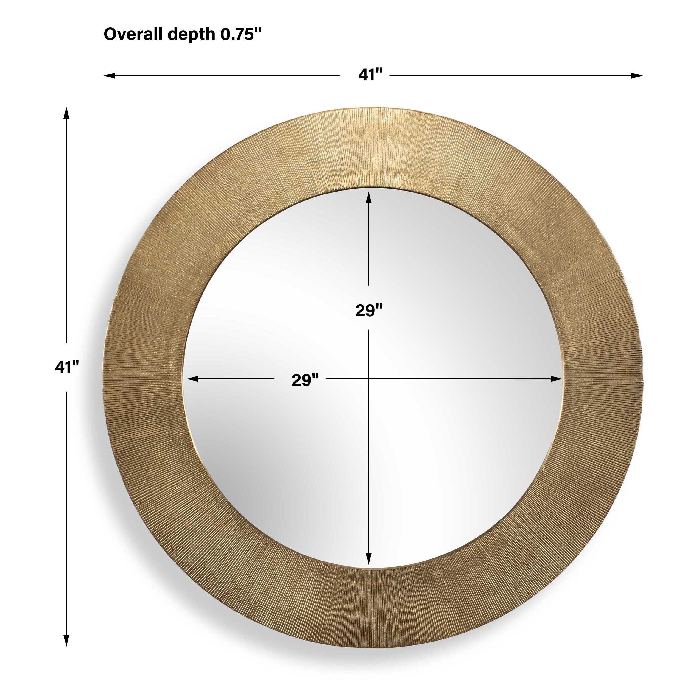 Uttermost Tano Antique Brass Round Mirror