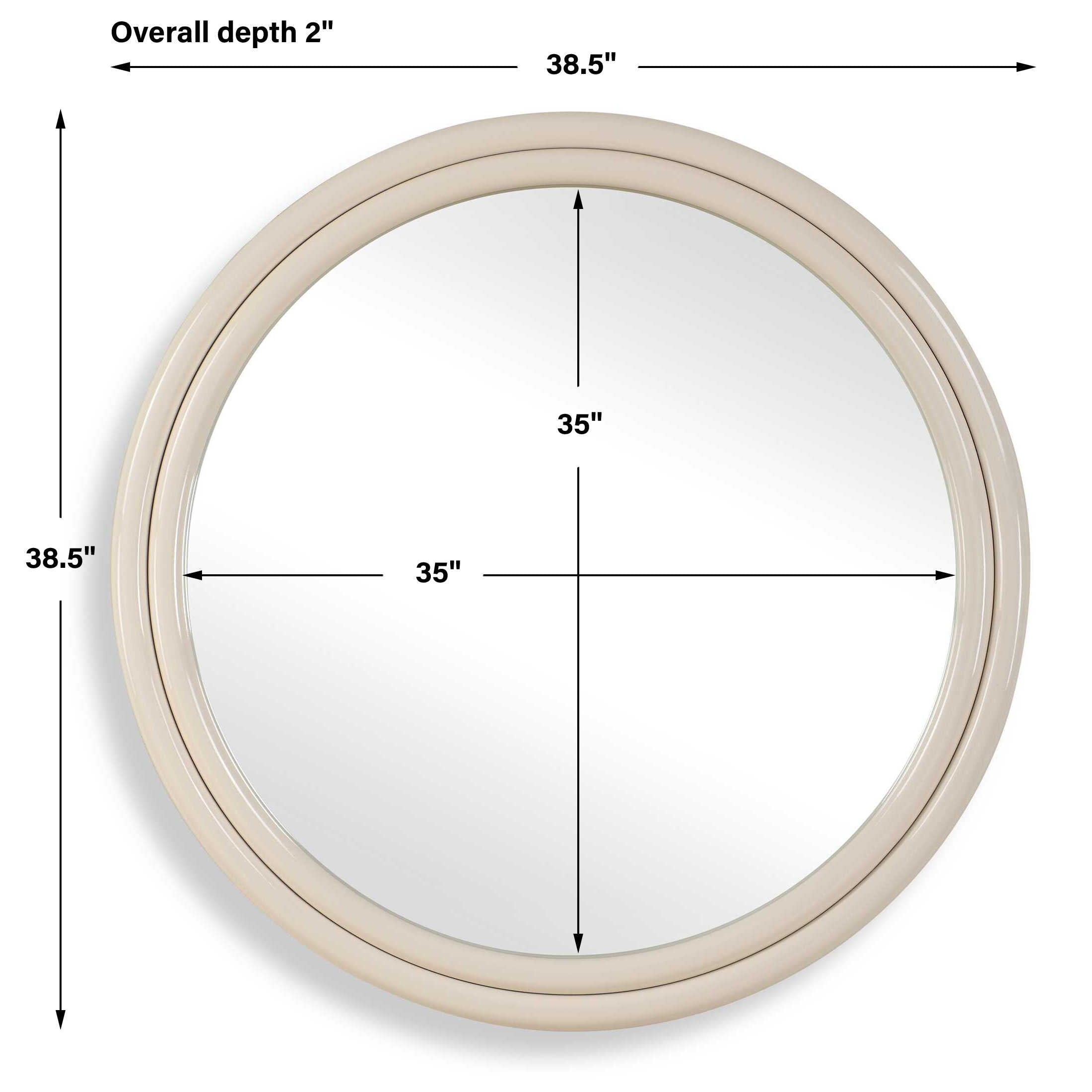 Uttermost Florian Warm White Round Mirror