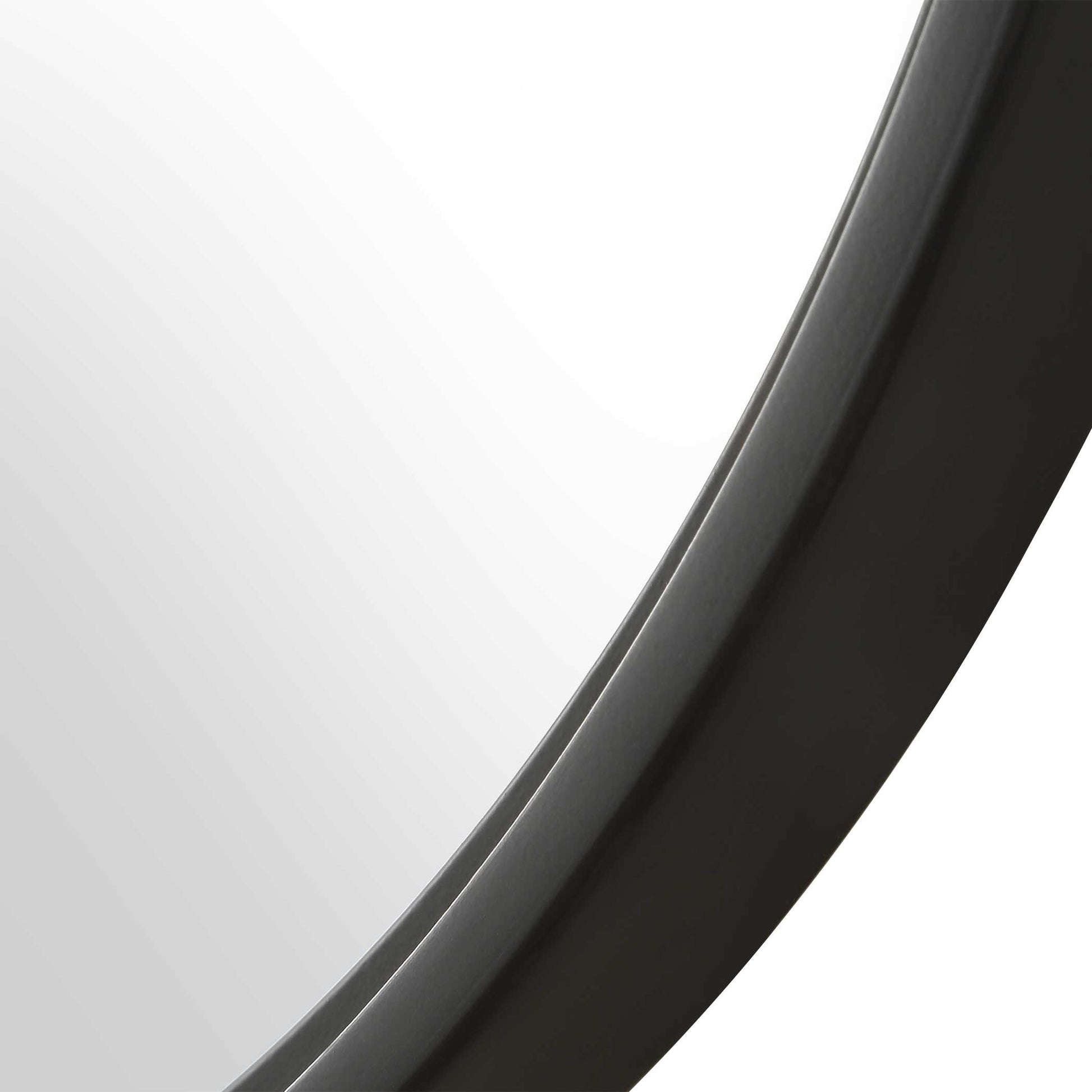 Zephyra Satin Black Iron Wall Mirror