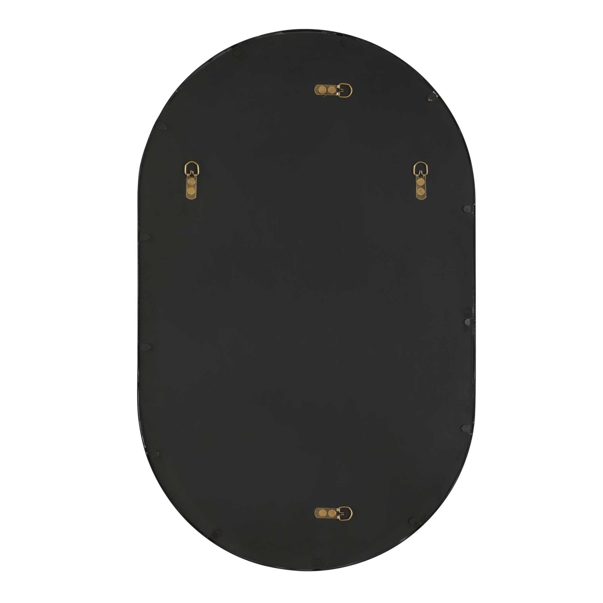 Zephyra Satin Black Iron Wall Mirror