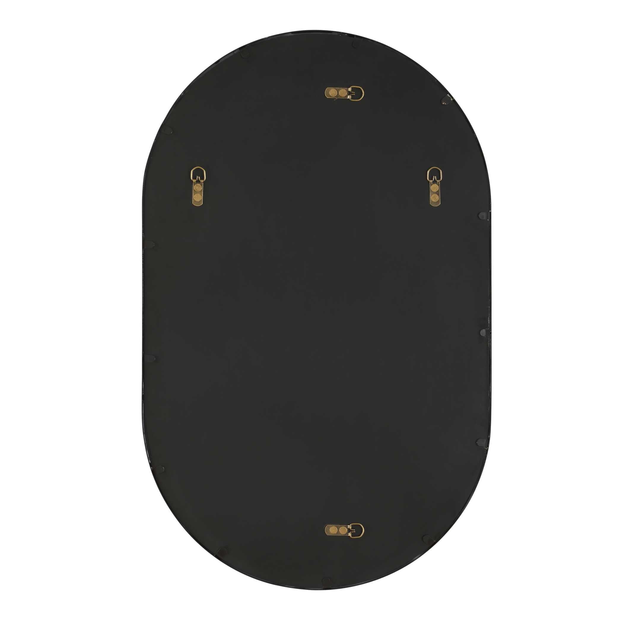 Zephyra Satin Black Iron Wall Mirror
