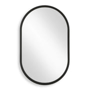 Zephyra Satin Black Iron Wall Mirror