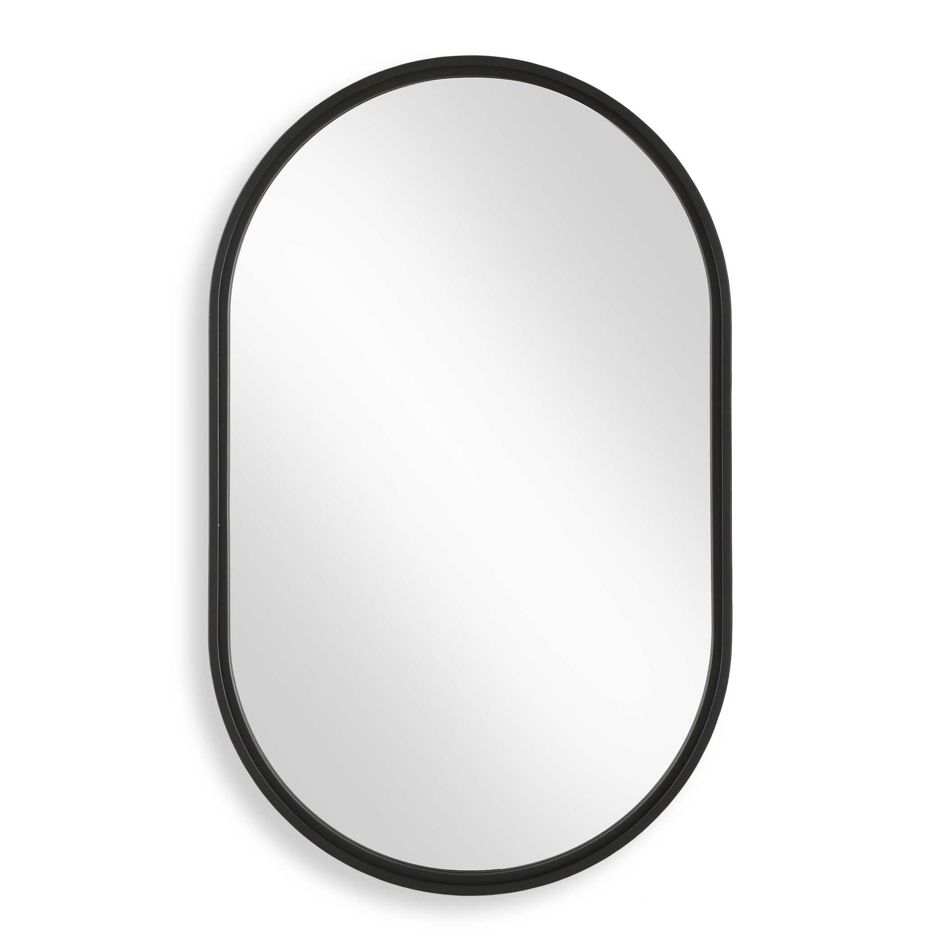 Zephyra Satin Black Iron Wall Mirror