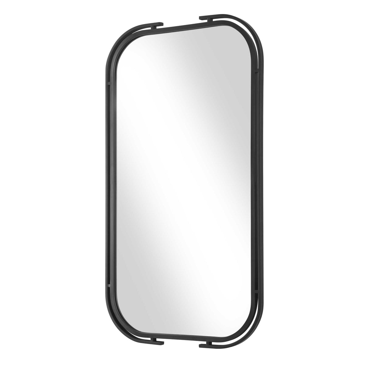 Alcott Round Matte Black Wall Mirror