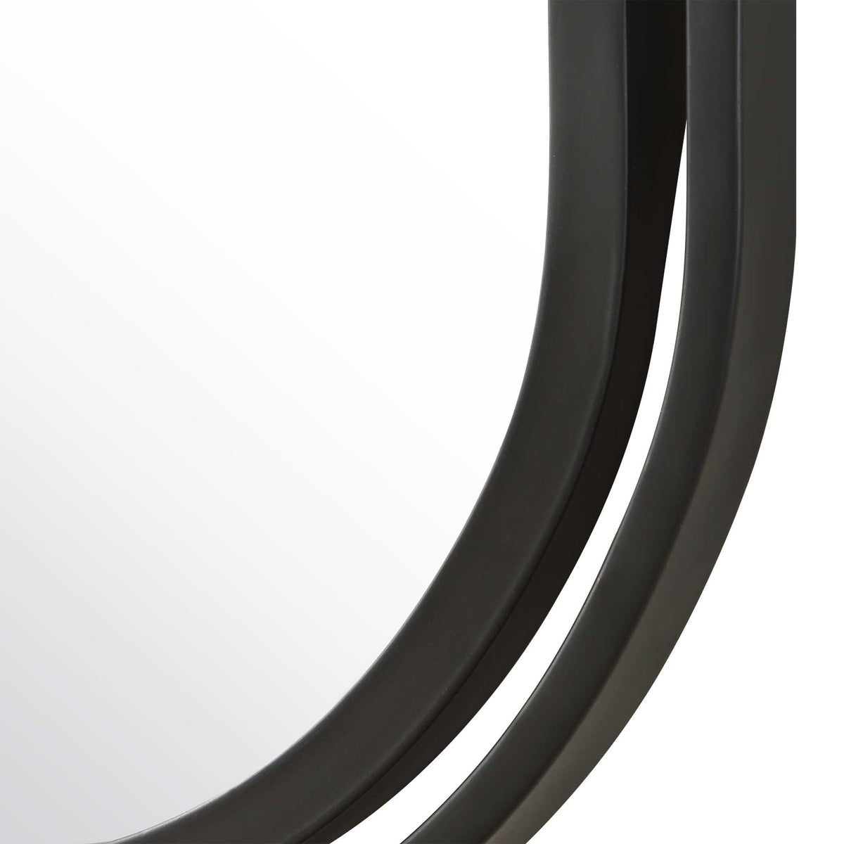 Alcott Round Matte Black Wall Mirror