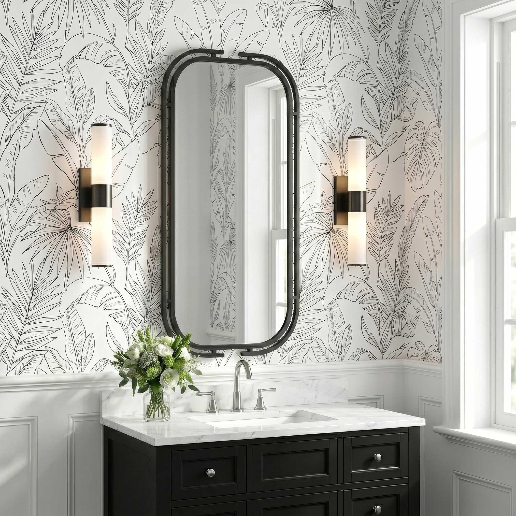Alcott Round Matte Black Wall Mirror
