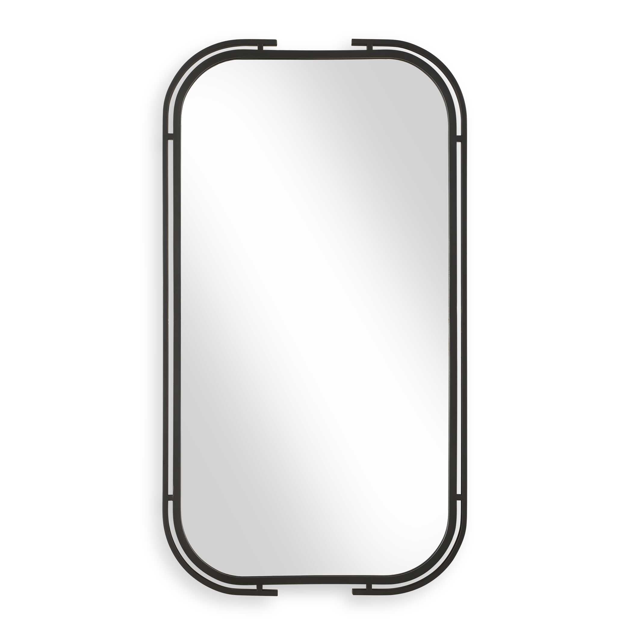 Alcott Round Matte Black Wall Mirror