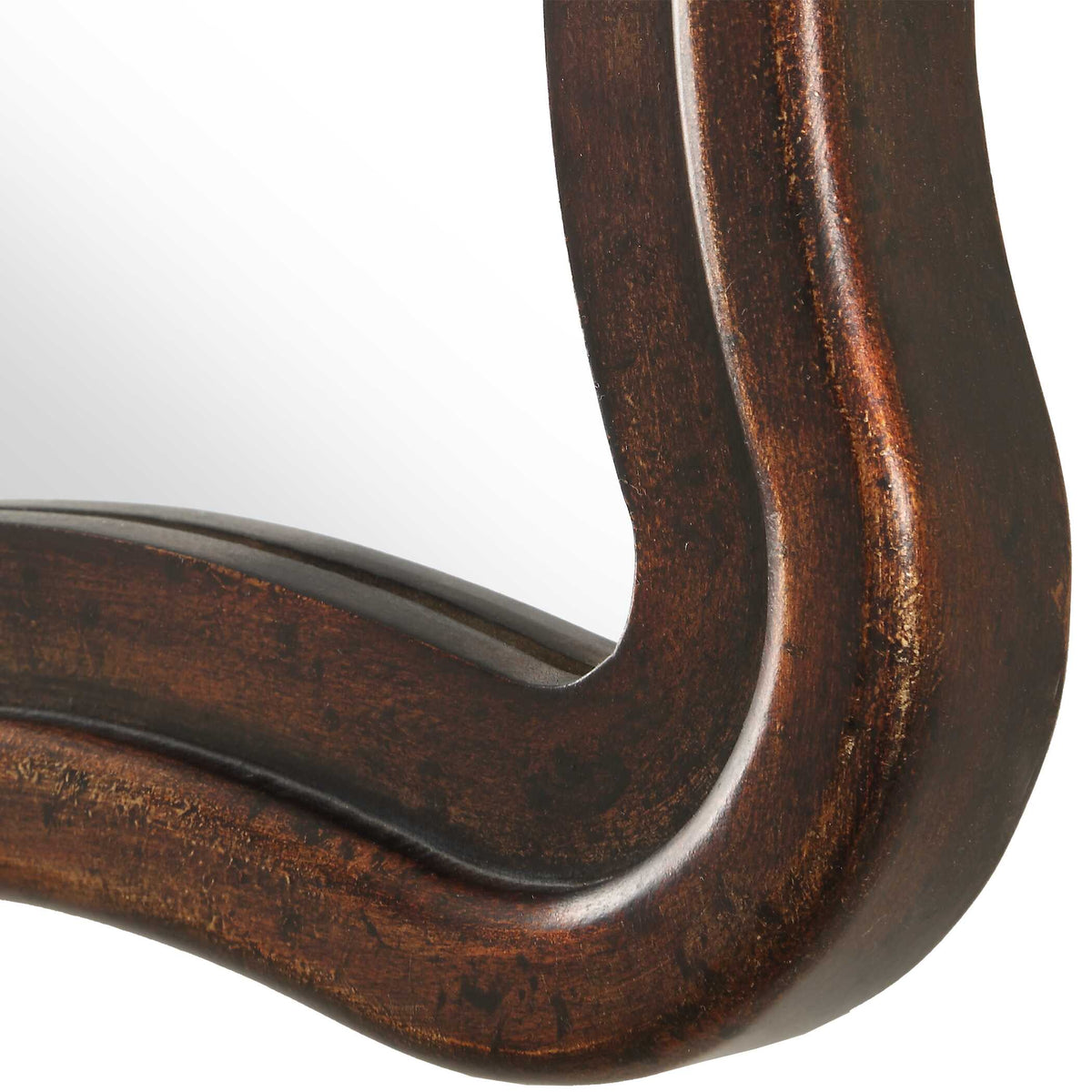Bexley Scalloped Bronze Wood Wall Mirror