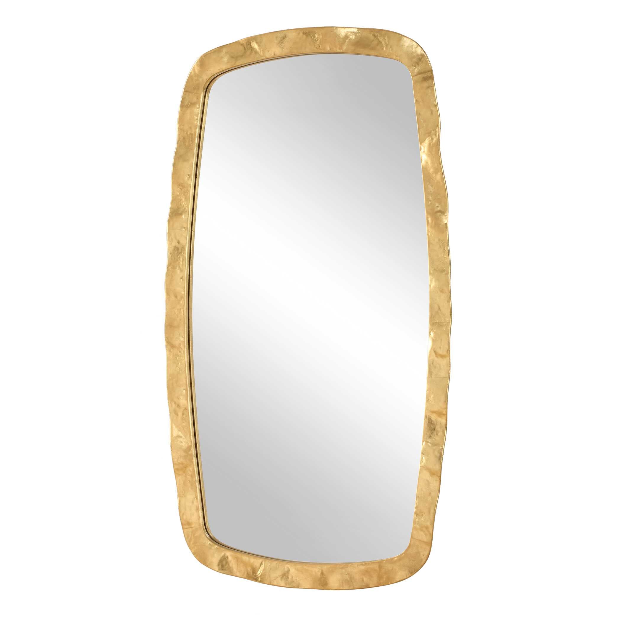 Caldera Round Gold Iron Wall Mirror