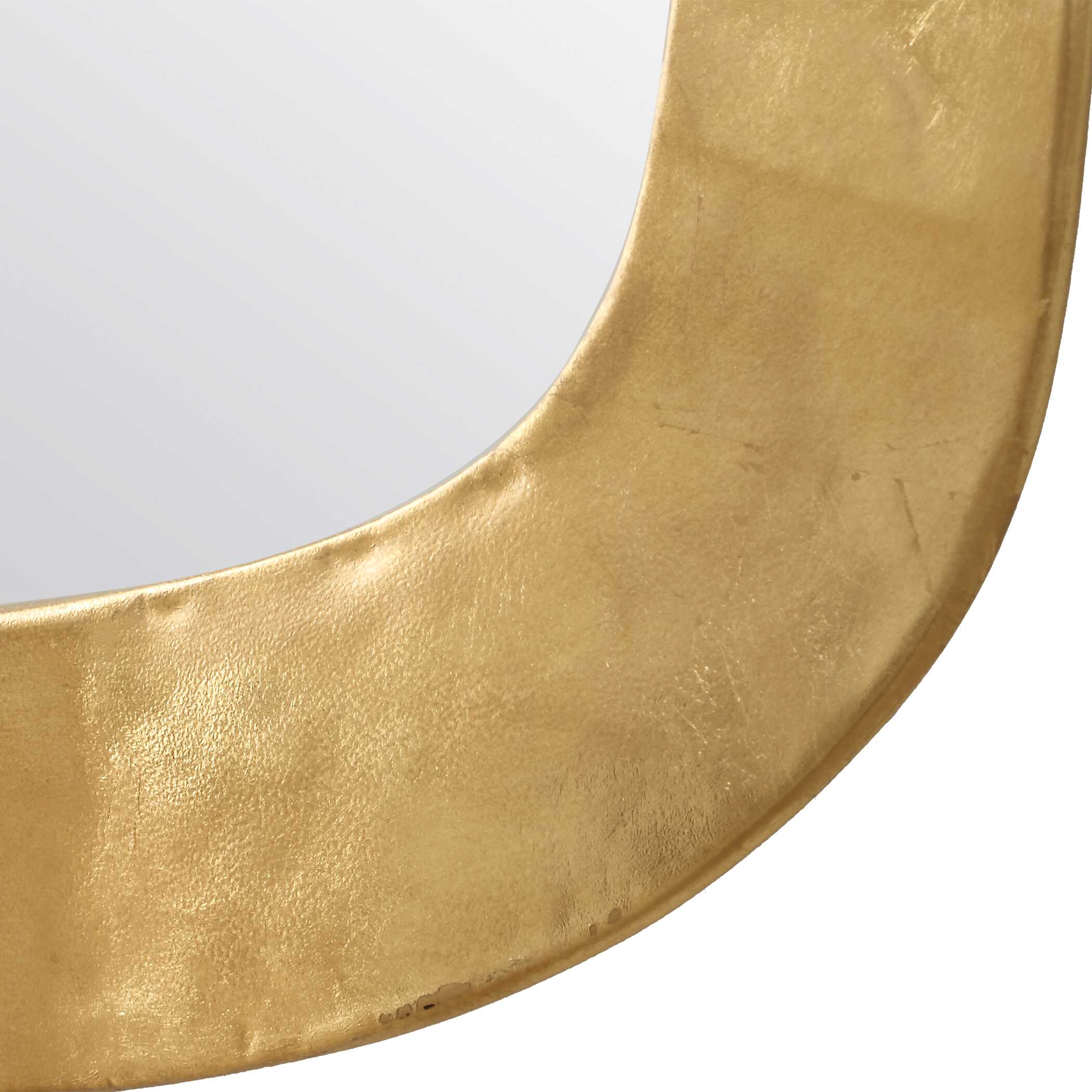 Caldera Round Gold Iron Wall Mirror