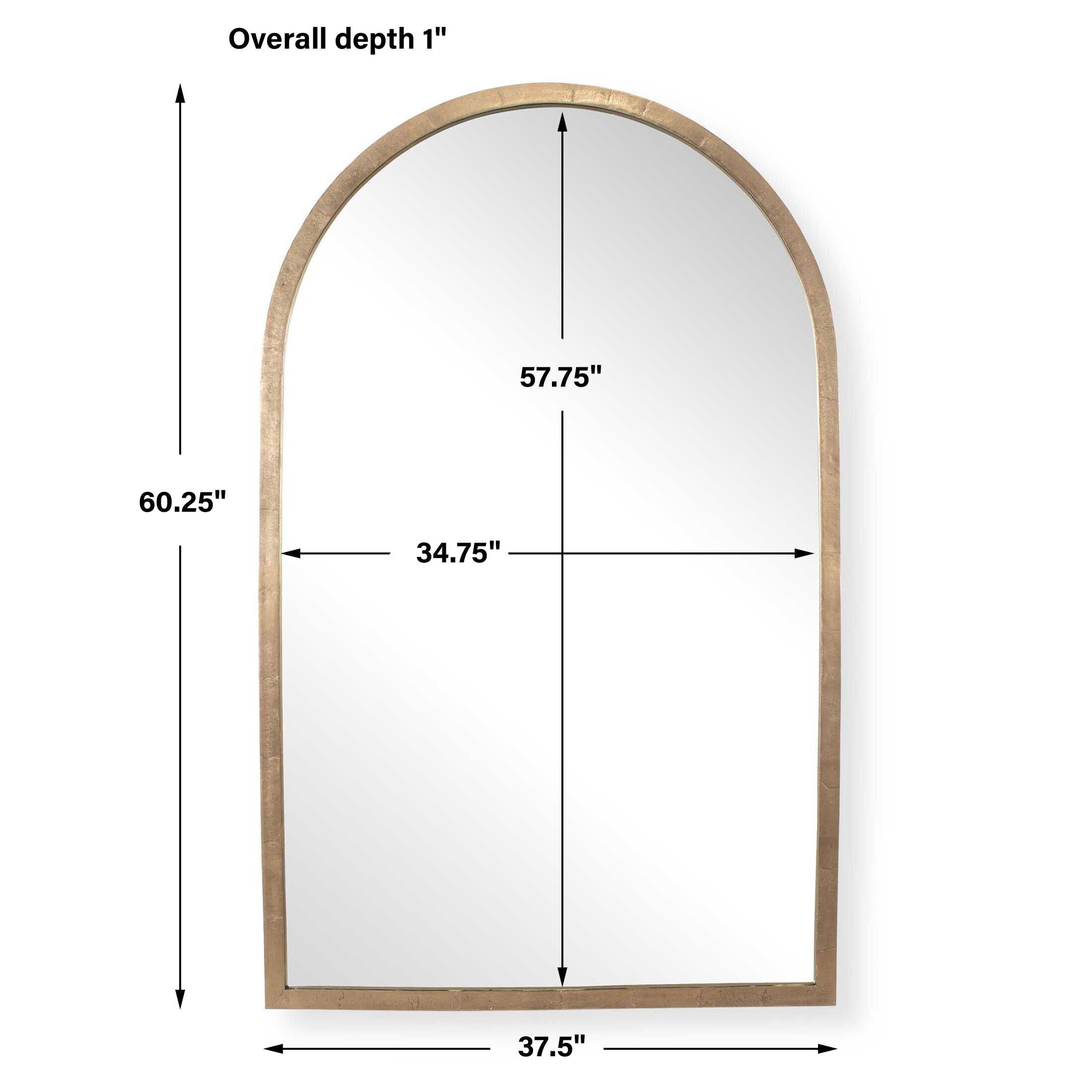Uttermost Vestry Antique Brass Arch Mirror