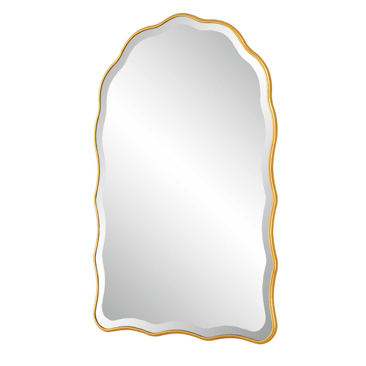 Doriath Scalloped Gold Wall Mirror