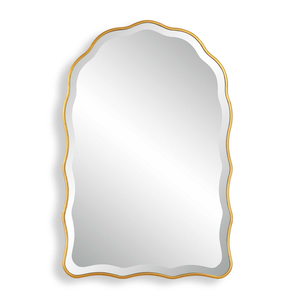 Doriath Scalloped Gold Wall Mirror